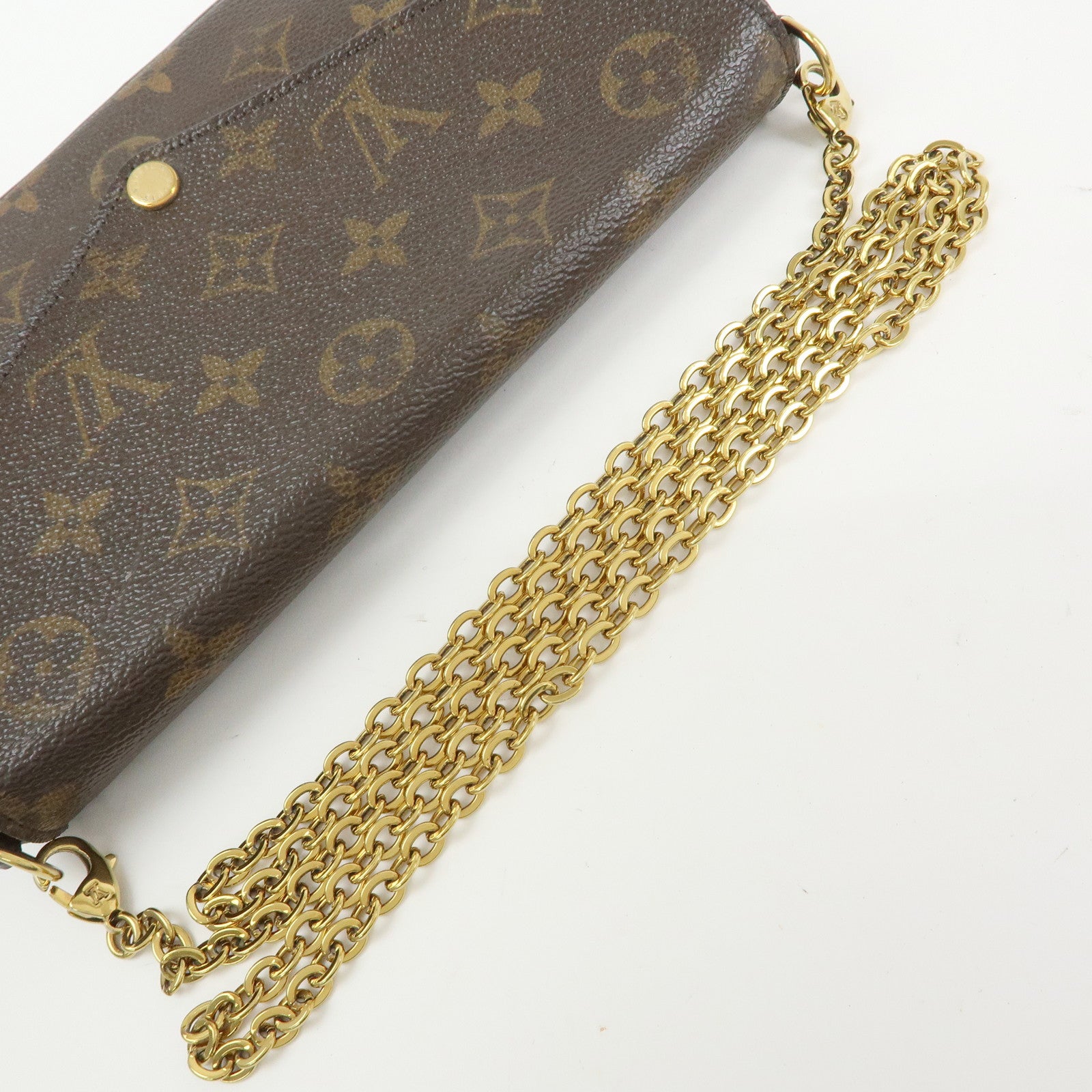 Louis Vuitton Monogram Pochette Felicie Shoulder Bag Brown M61276