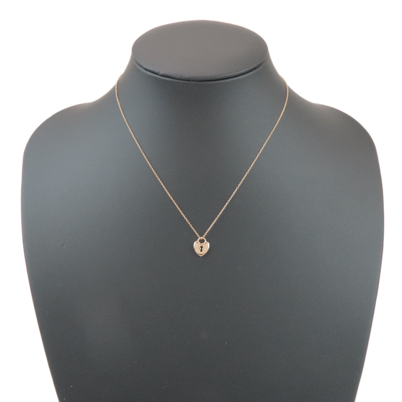 Tiffany & Co Heart Lock Necklace K18 750PG Rose Gold