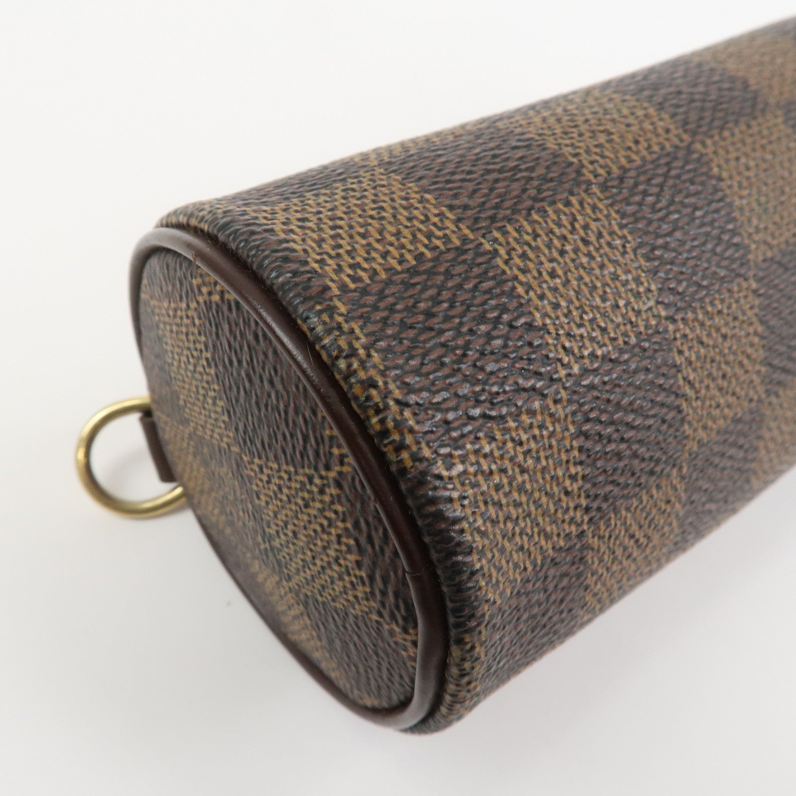 Louis Vuitton Damier Leather Mini Pouch for Papillon Bag Brown