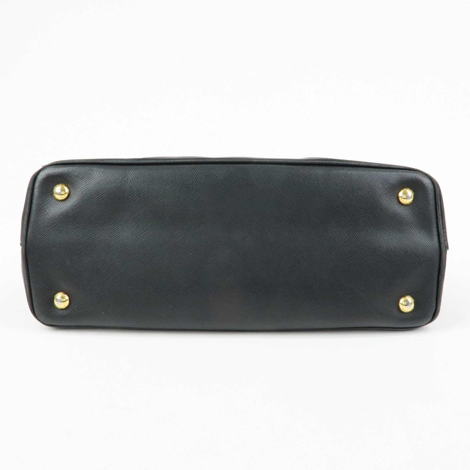 PRADA Triangle Logo Galleria Saffiano Leather 2Way Bag Black 1BA274