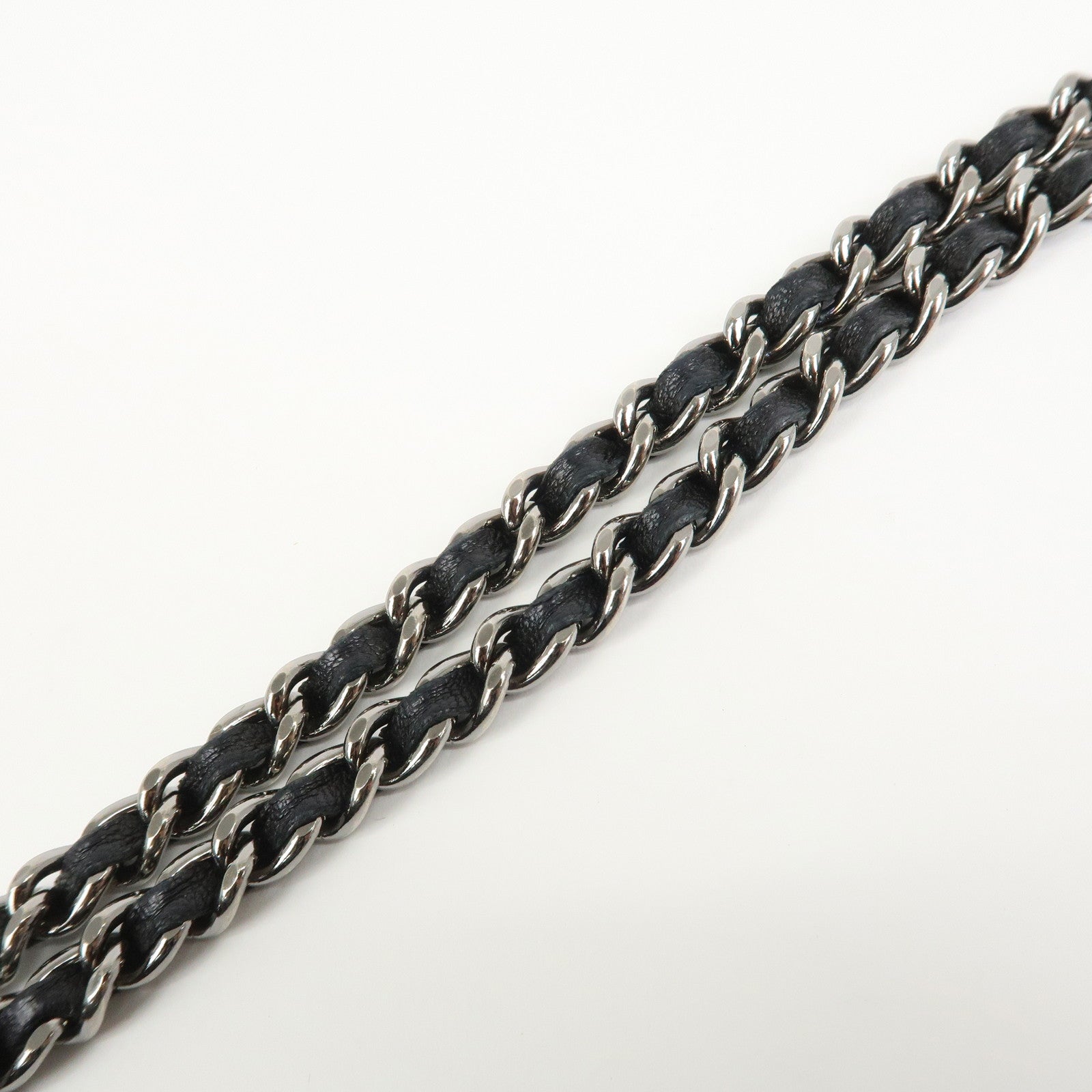 CHANEL COCO Mark Lamb Skin Chain Shoulder Bag Hand Bag Black