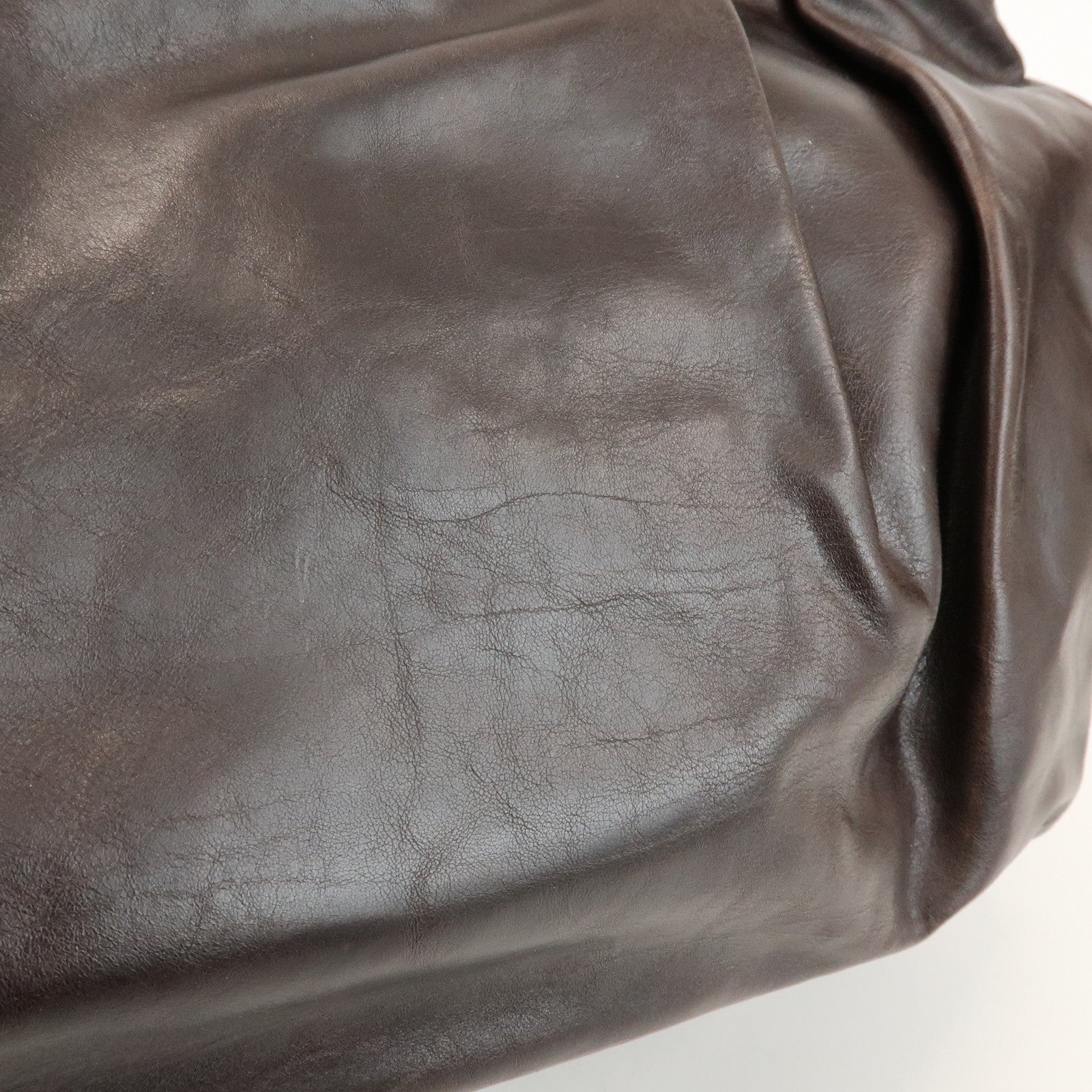 GUCCI Sukey Interlocking G Leather Tote Bag Hand Bag Brown 211944