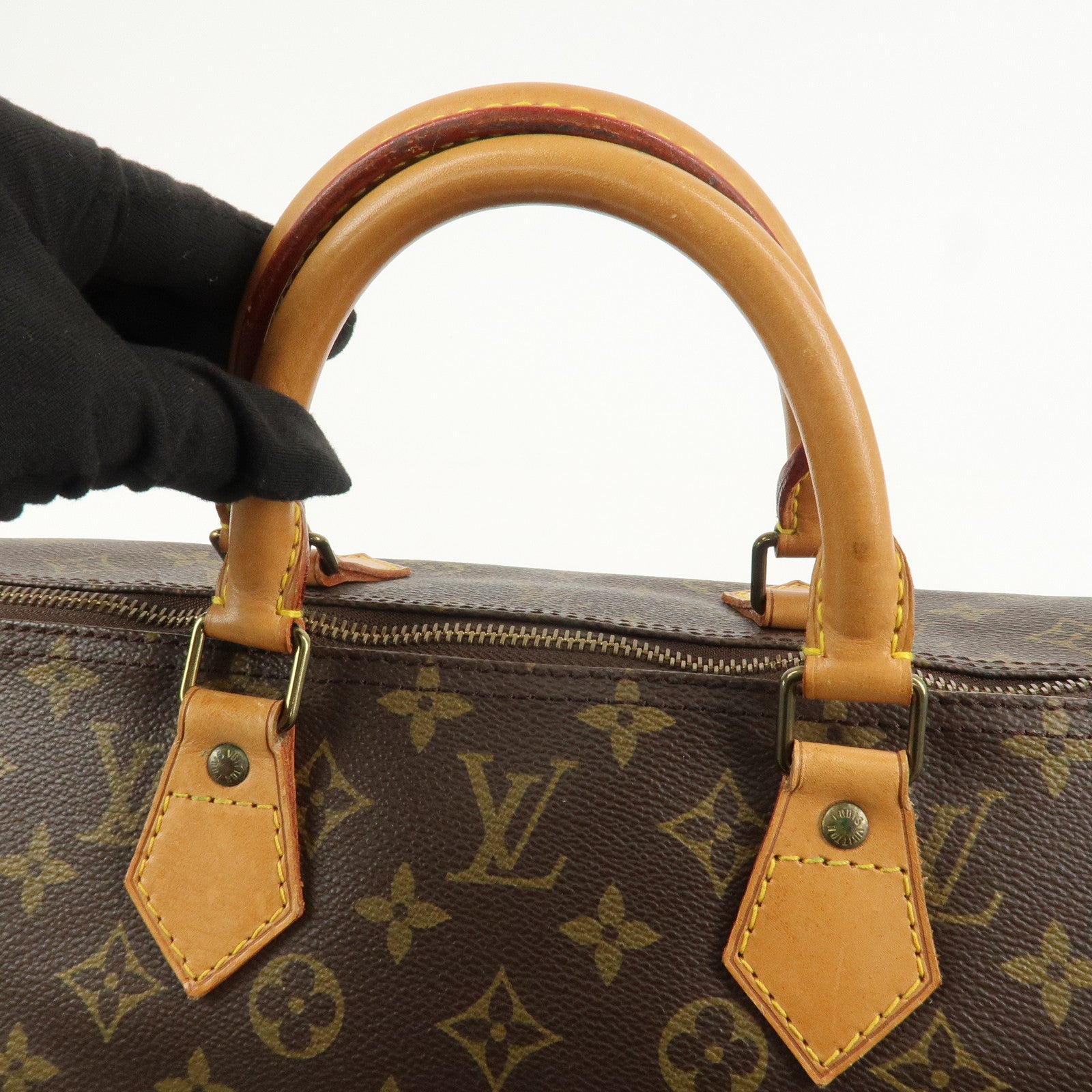 Louis Vuitton Monogram Speedy 40 Hand Bag Boston Bag Brown M41522