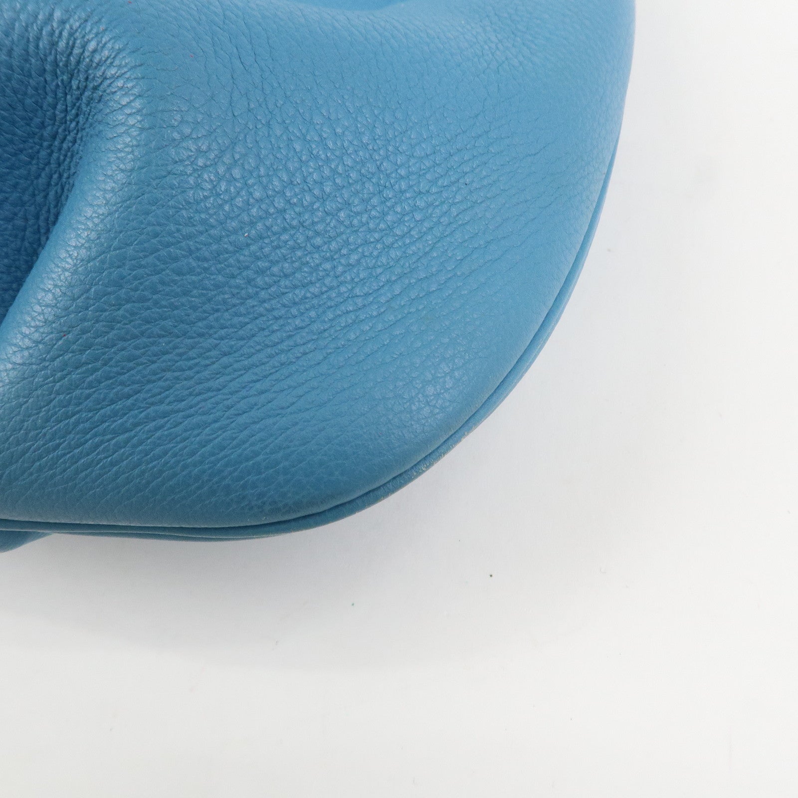 HERMES Leather Rodeo Du Shoulder Bag H Logo Light Blue