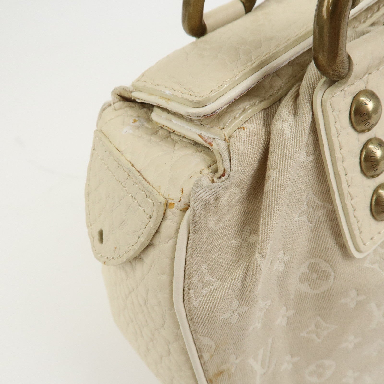 Louis Vuitton Monogram Mini Lin Trapeze PM Hand Bag Dune M40061