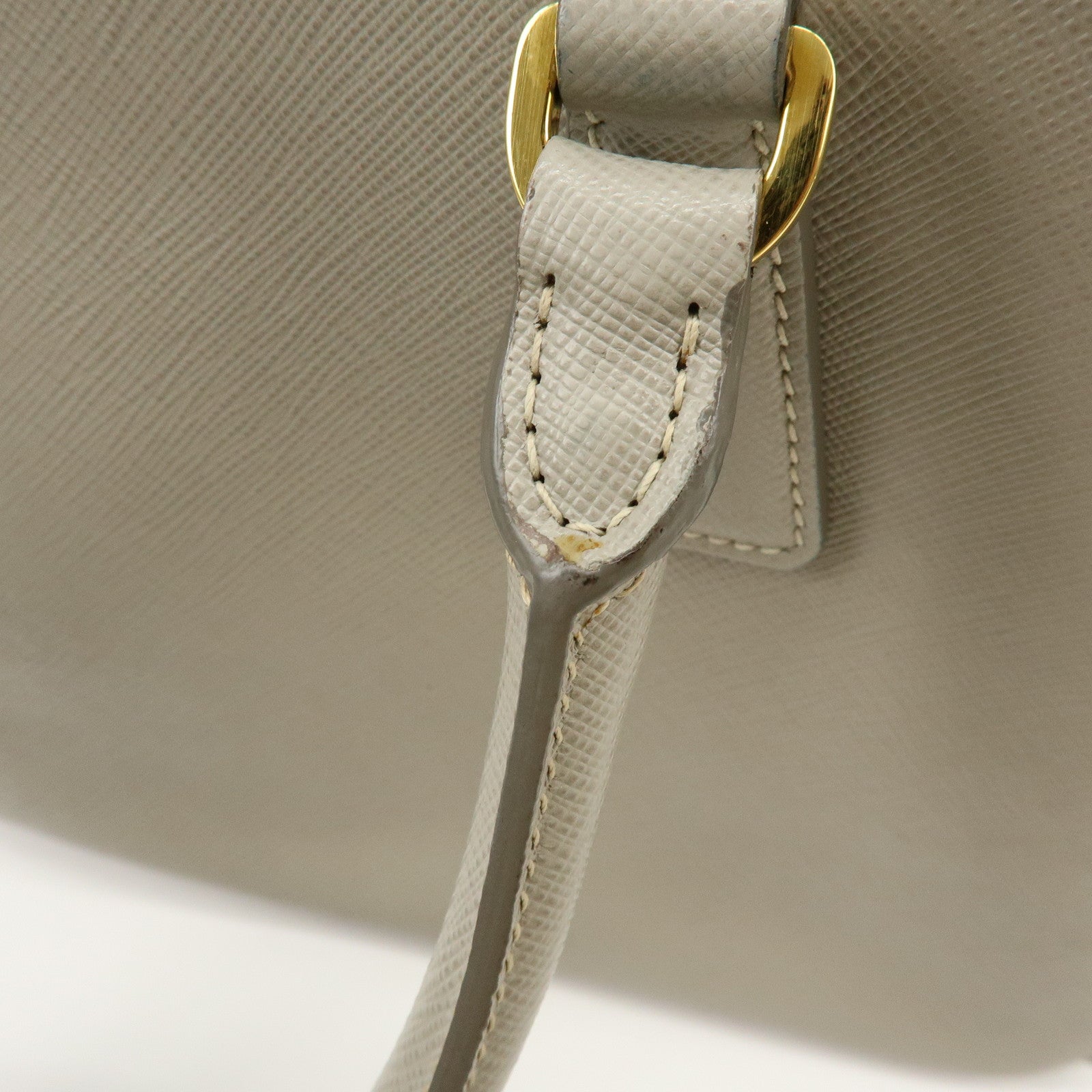 PRADA Triangle Logo Galleria 2Way Bag Shoulder Bag Gray BN2863