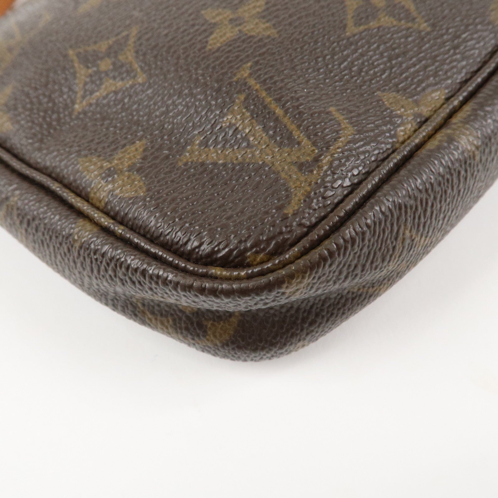 Louis Vuitton Monogram Pochette Accessoires Hand Bag Brown M51980 Used