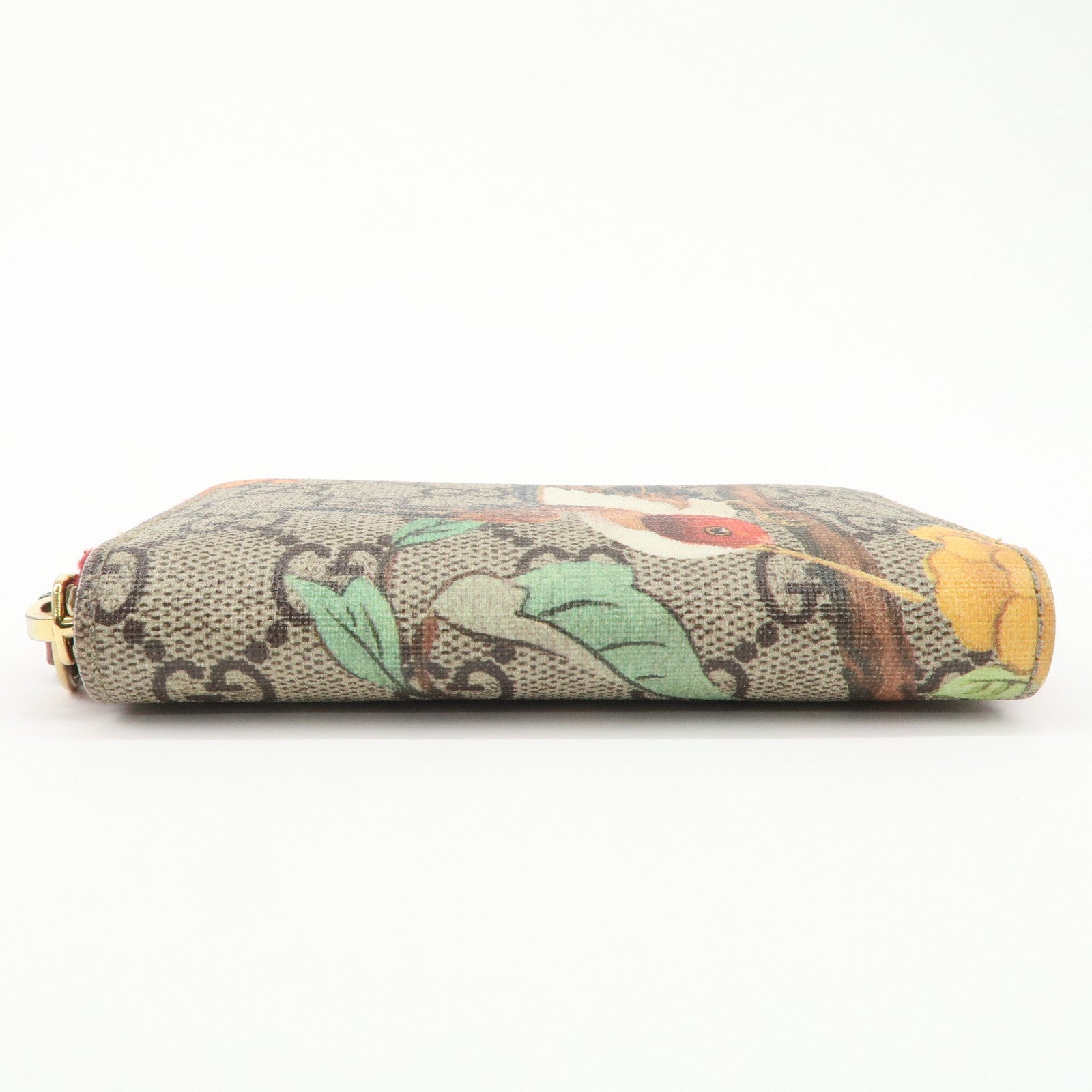 GUCCI GG Supreme Round Zippy Coin Case Beige 424897