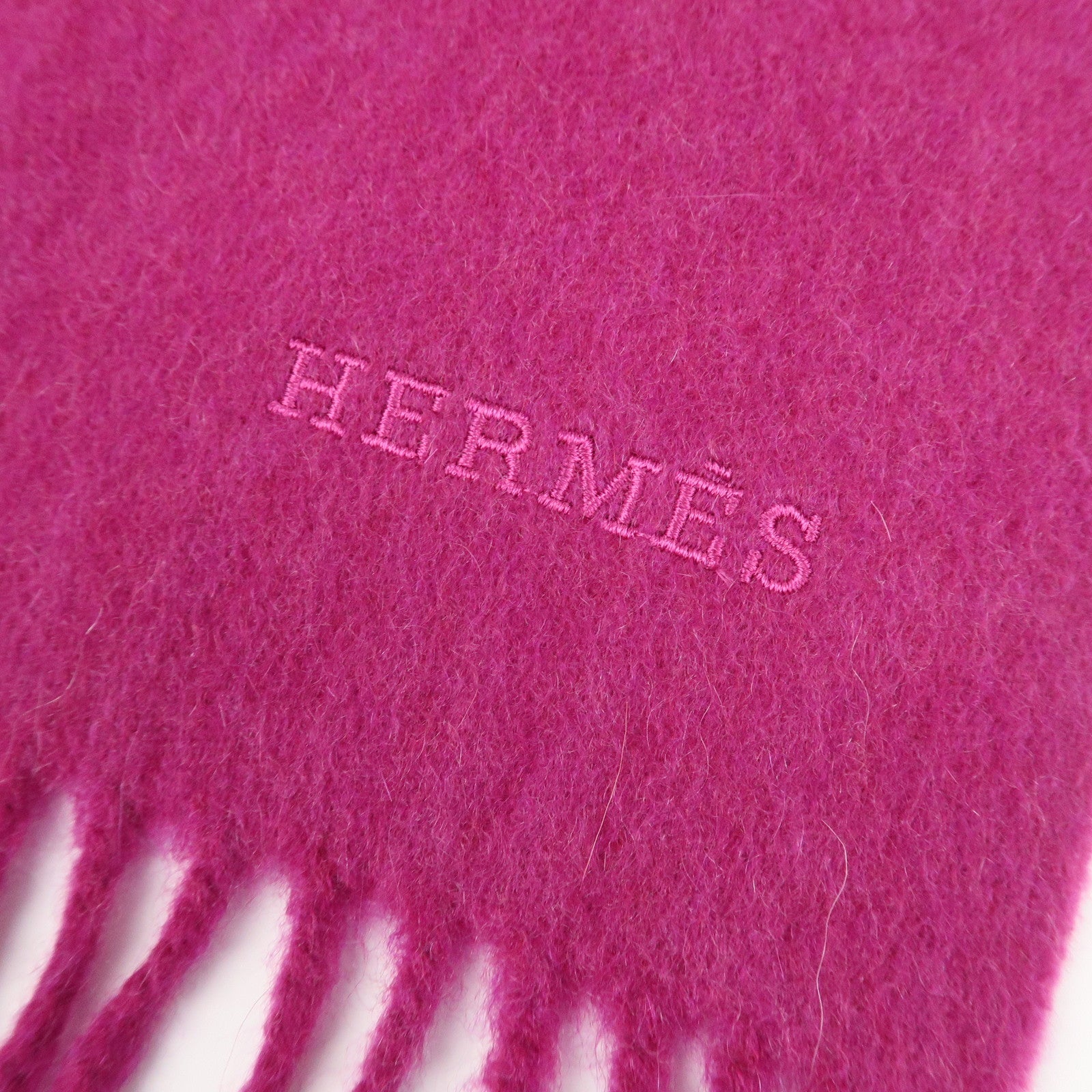 HERMES Cashmere 100% Scarf Muffler Purple