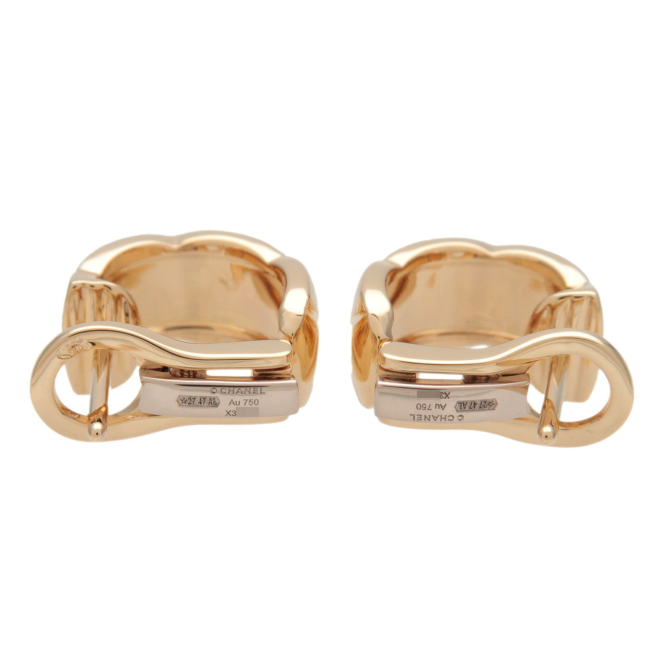 CHANEL COCO Crush Earrings K18 750YG Yellow Gold J11134