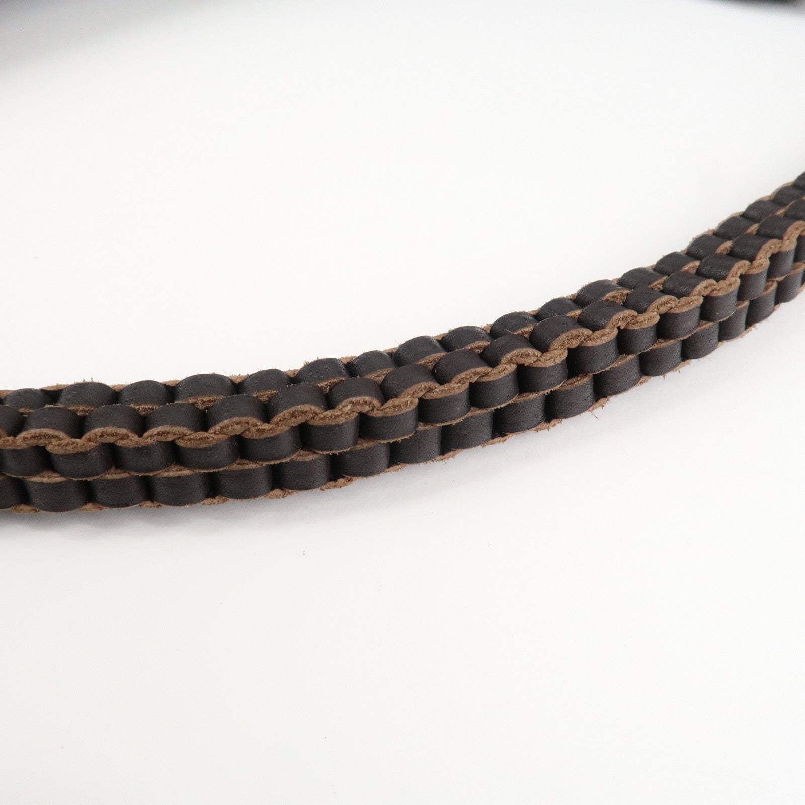 FENDI Selleria Leather Shoulder Bag Hand Bag Brown 8BR582 Used