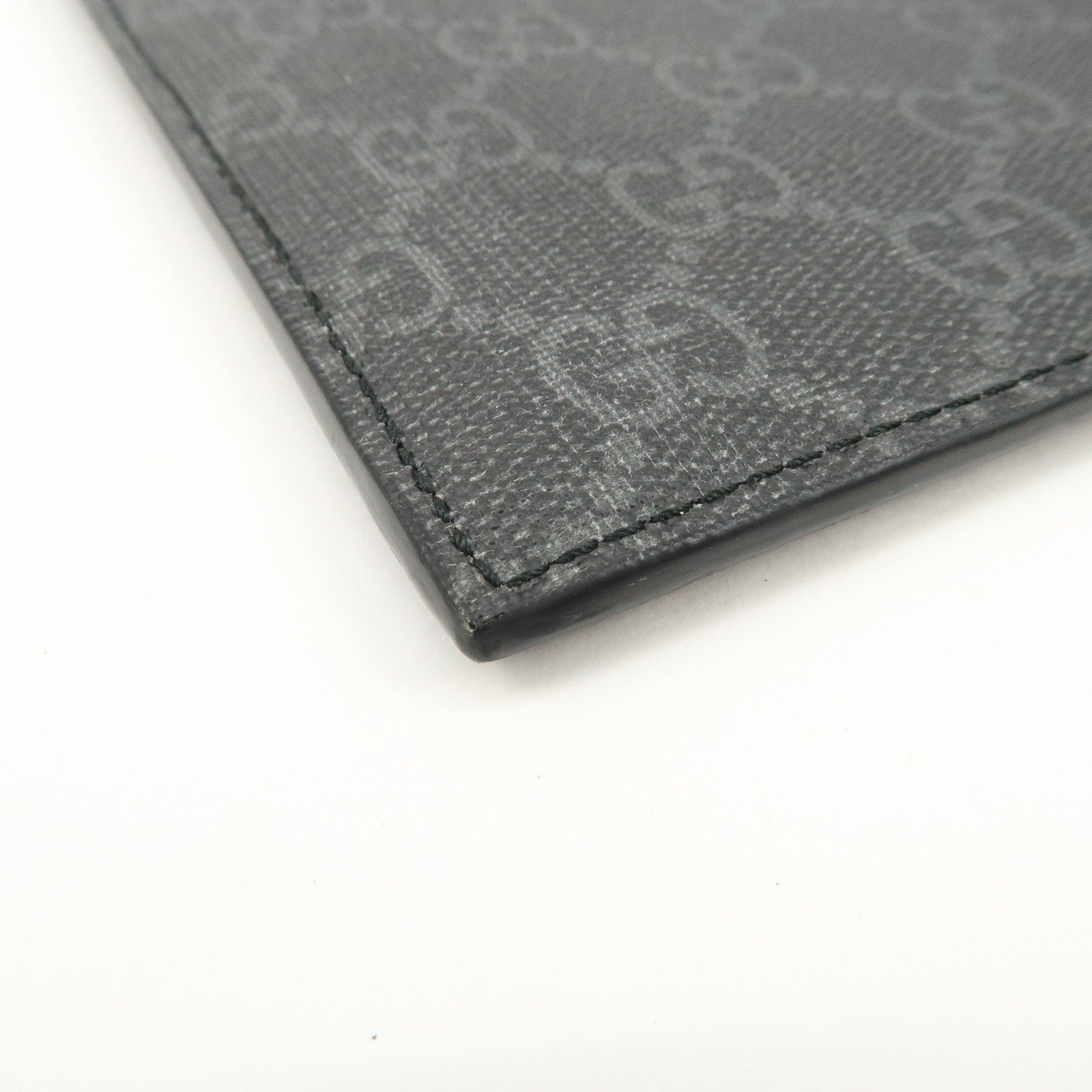 GUCCI Leather GG Supreme King Snake Clutch Bag Black Gray 473904 Used