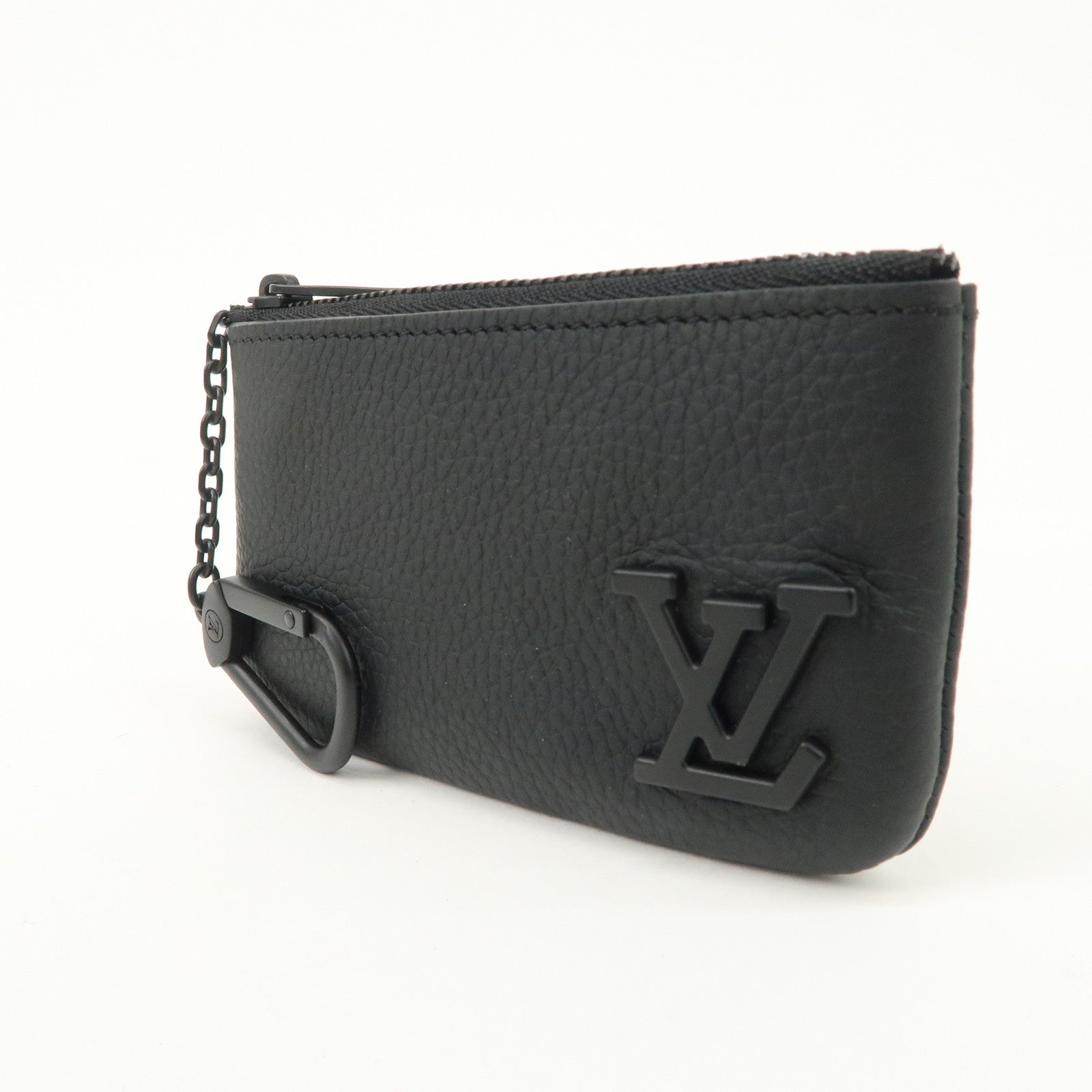 Louis Vuitton Aerogram Pochette Cles Coin Case Noir Black M81031 Used