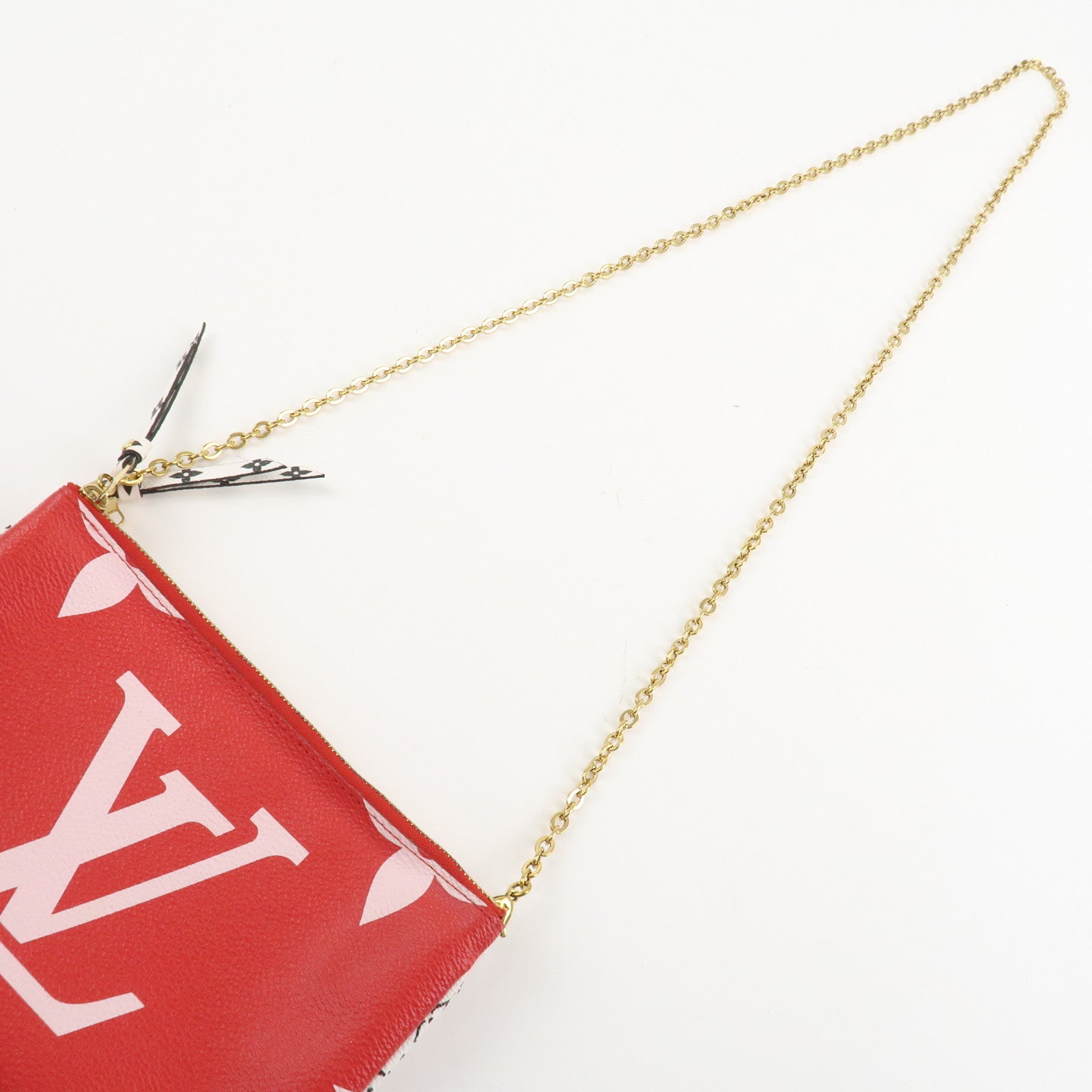 Louis Vuitton Monogram Giant Pochette Double Zip Pouch Rouge M67561 Used