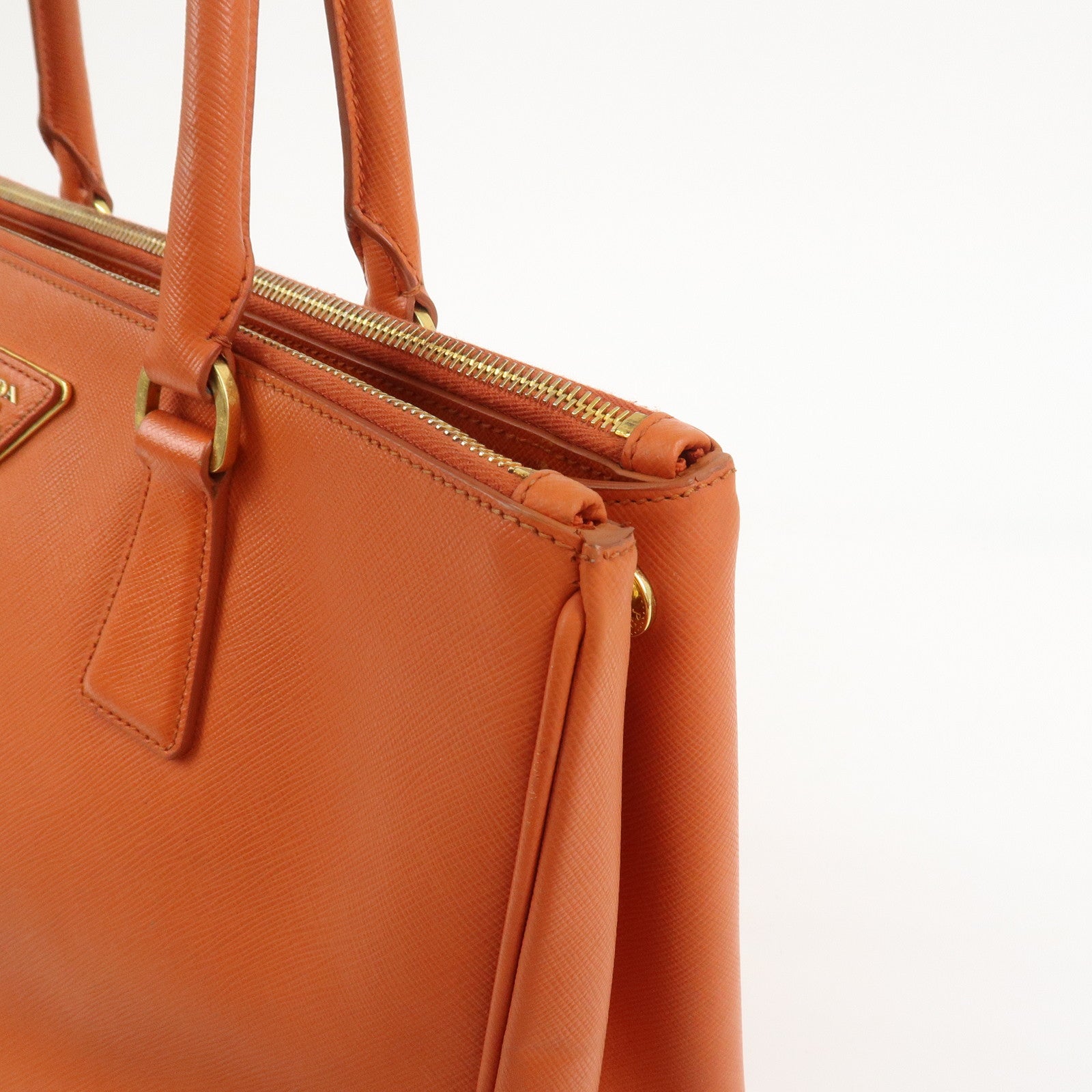PRADA Galleria Saffiano Leather 2Way Bag Orange 1BA274