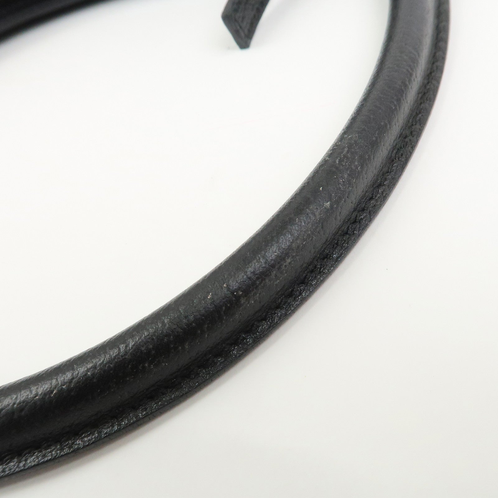 GUCCI Abbey GG Canvas Leather Shoulder Bag Black 130738