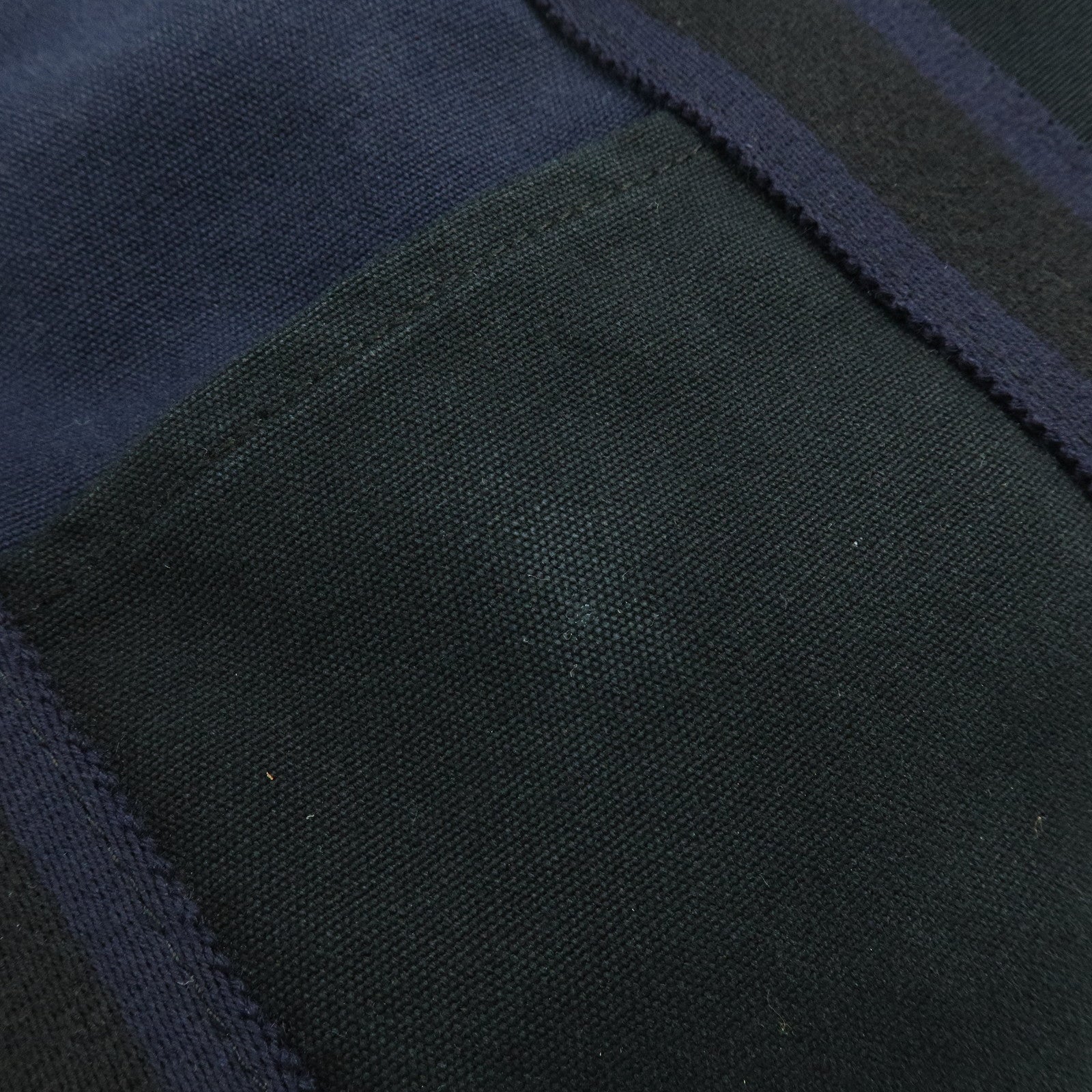 HERMES Fourre Tout MM Canvas Tote Bag Hand Bag Navy Black