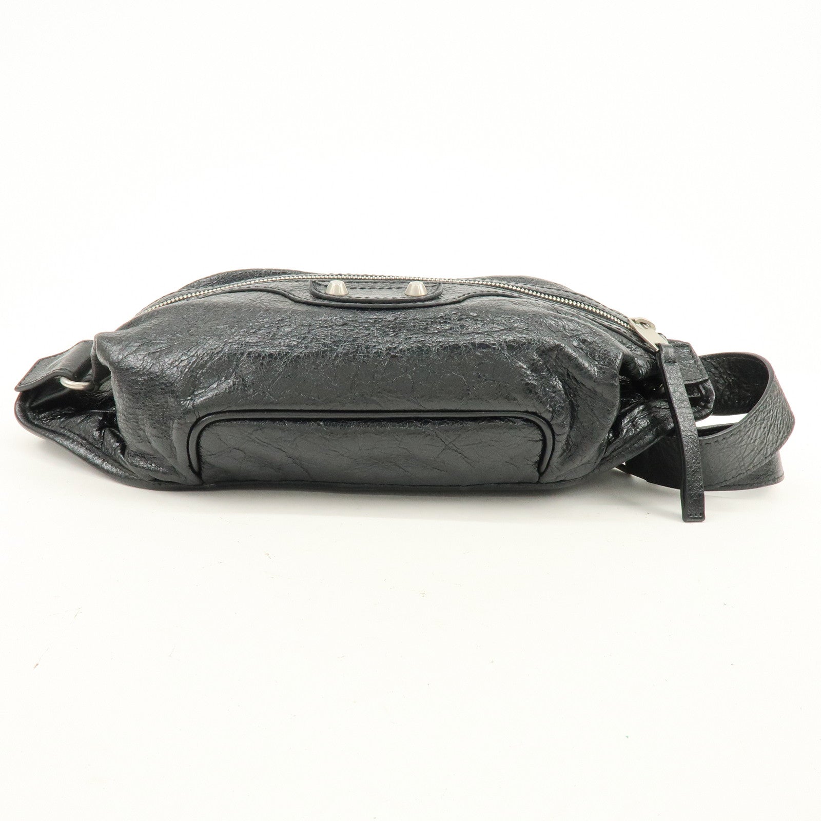 BALENCIAGA Neo Lift Leather Waist Bag Body Bag Style Black 542013