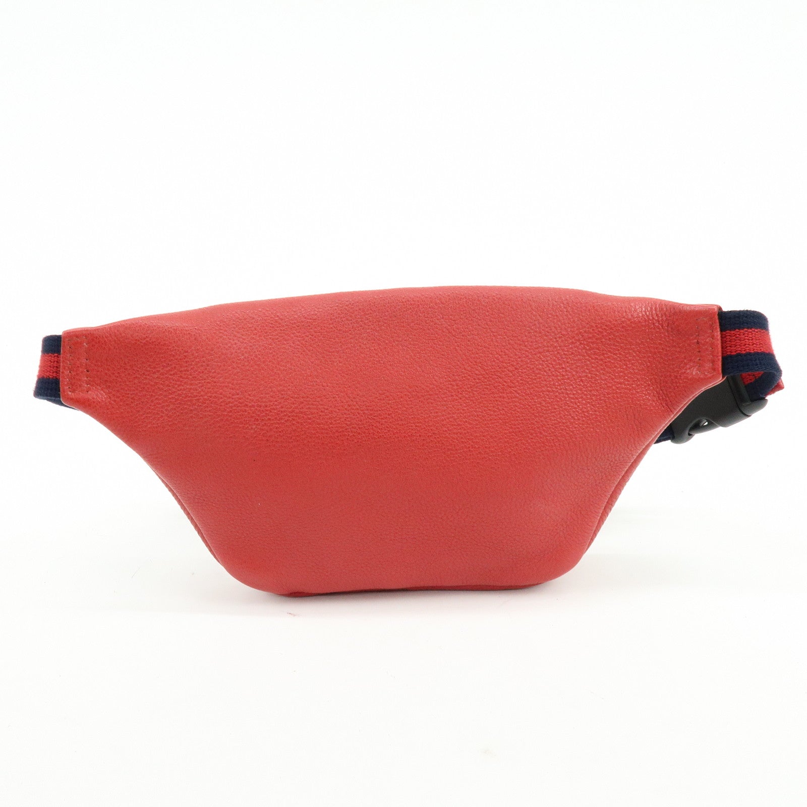 GUCCI Sherry Leather Waist Pouch Body Bag Red 527792