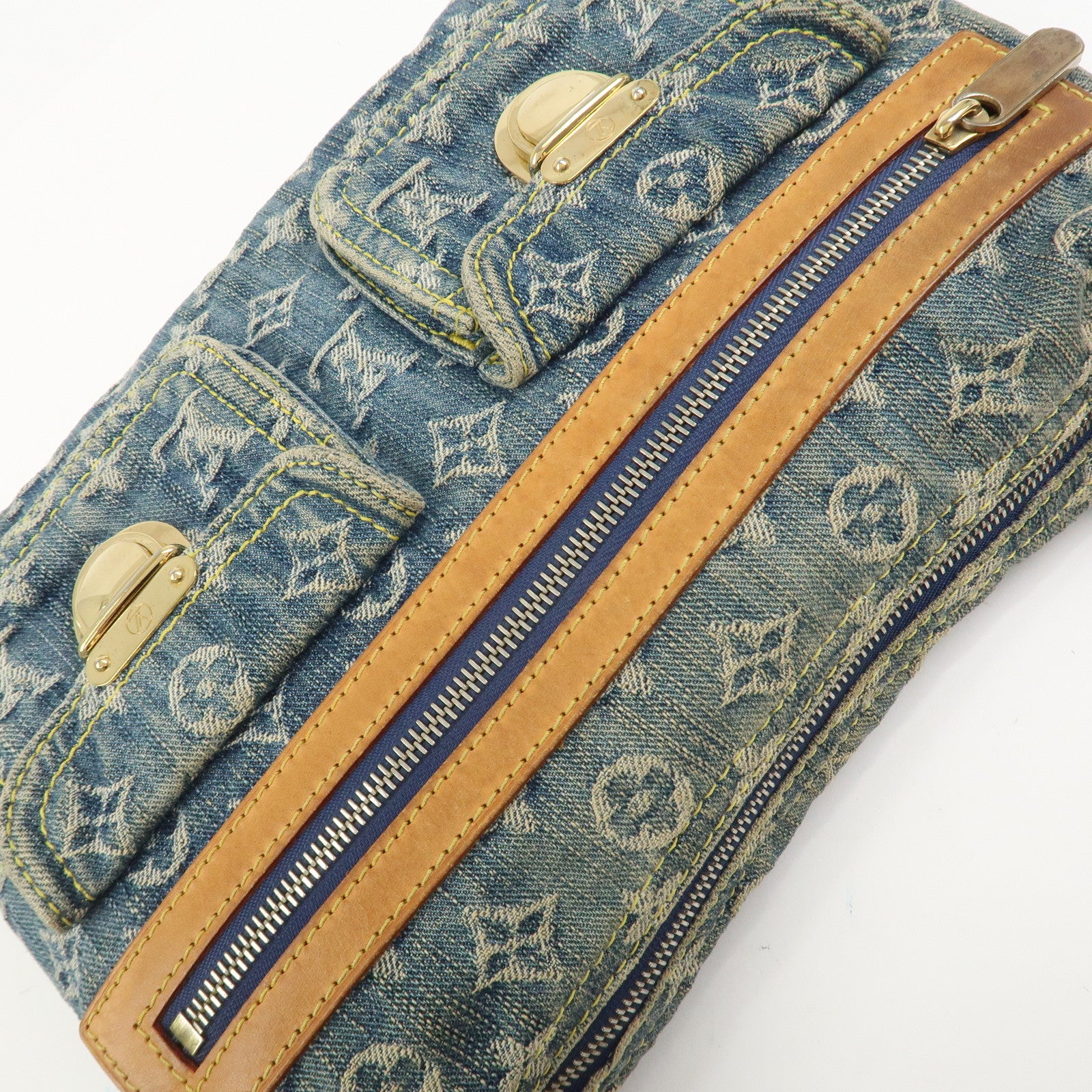Louis Vuitton Monogram Denim Baggy PM 2Way Bag Shoulder Bag M95049