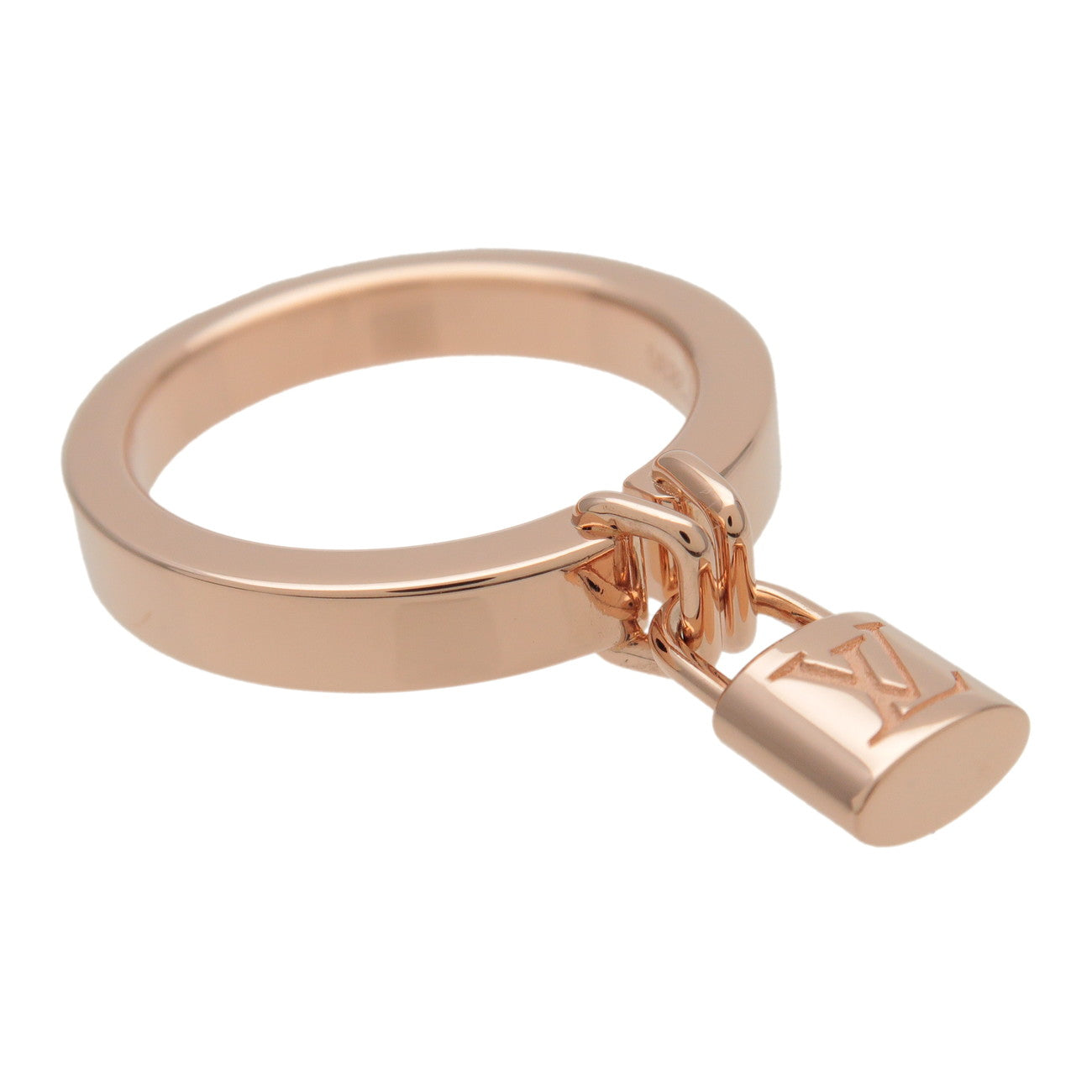 Louis Vuitton Bague Lockit Ring PM K18 750PG Rose Gold US6.5-7 EU53