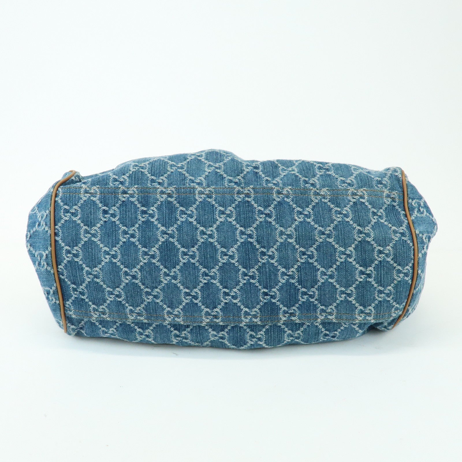 GUCCI Sukey Interlocking G Denim 2Way Hand Shoulder Bag Blue 223974