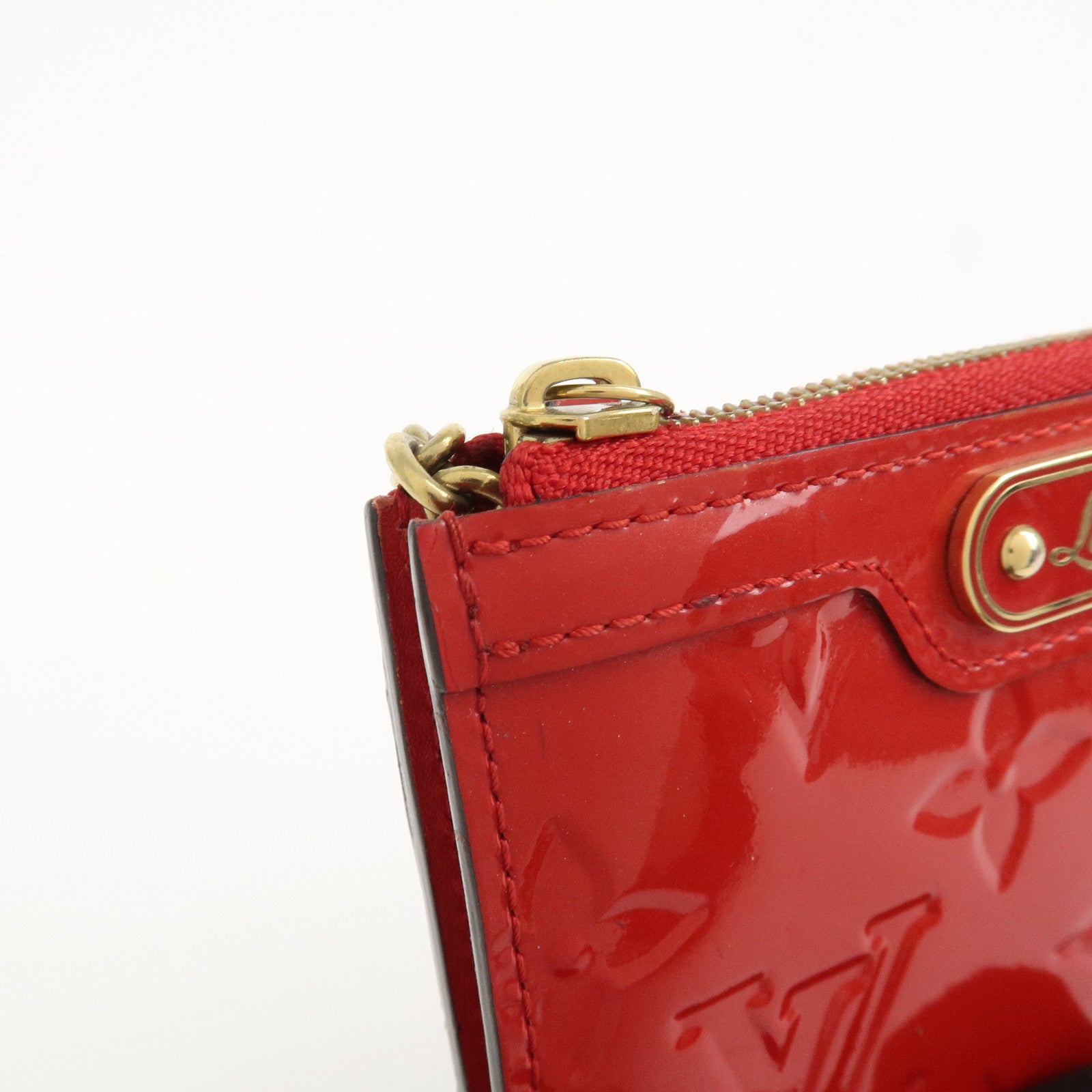 Louis Vuitton Monogram Vernis Pochette Cles NM Cerise M90214