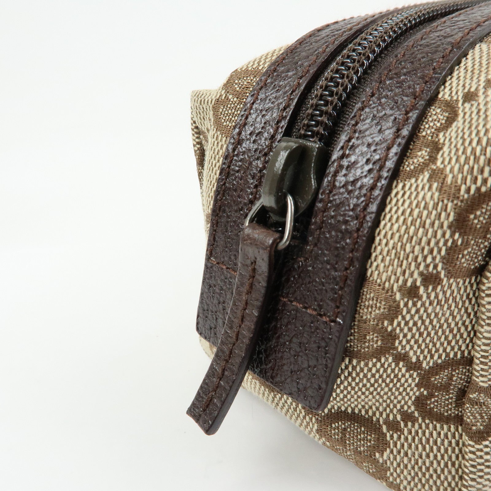 GUCCI GG Canvas Pouch Cosmetic Pouch Beige Brown 29596
