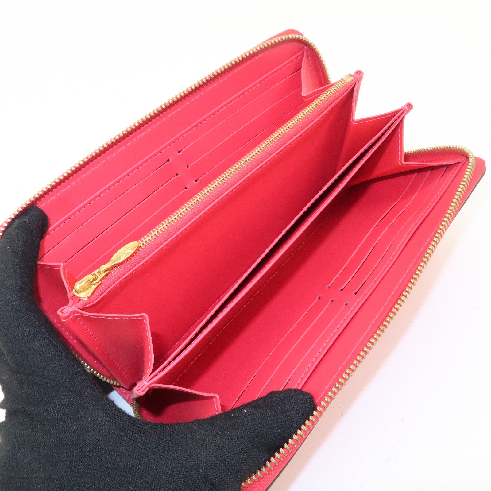 Louis Vuitton Monogram Vernis Round Zippy Wallet Hot Pink M93058 Used