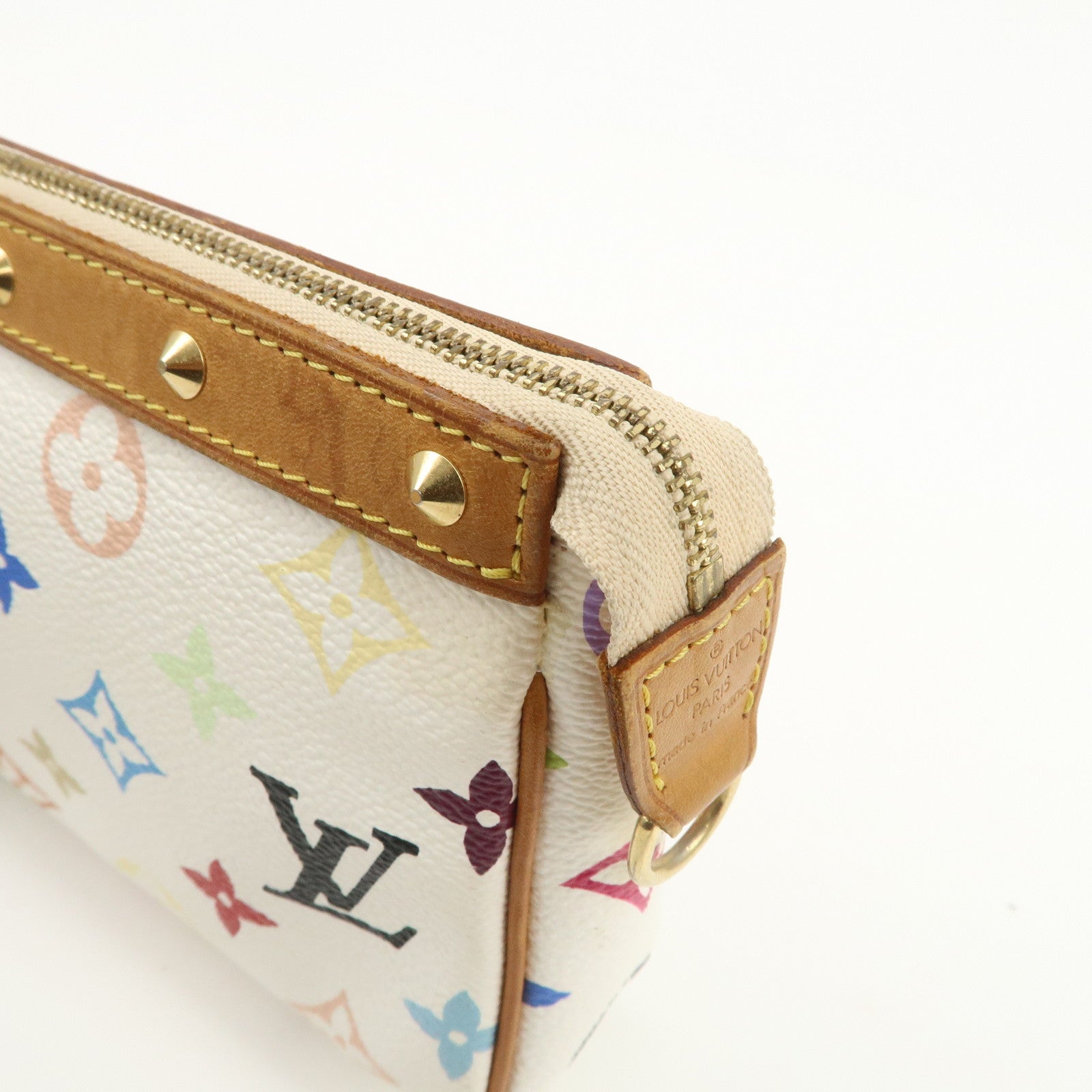 Louis Vuitton Monogram Multicolor Pochette Accessoires Blanc M92649