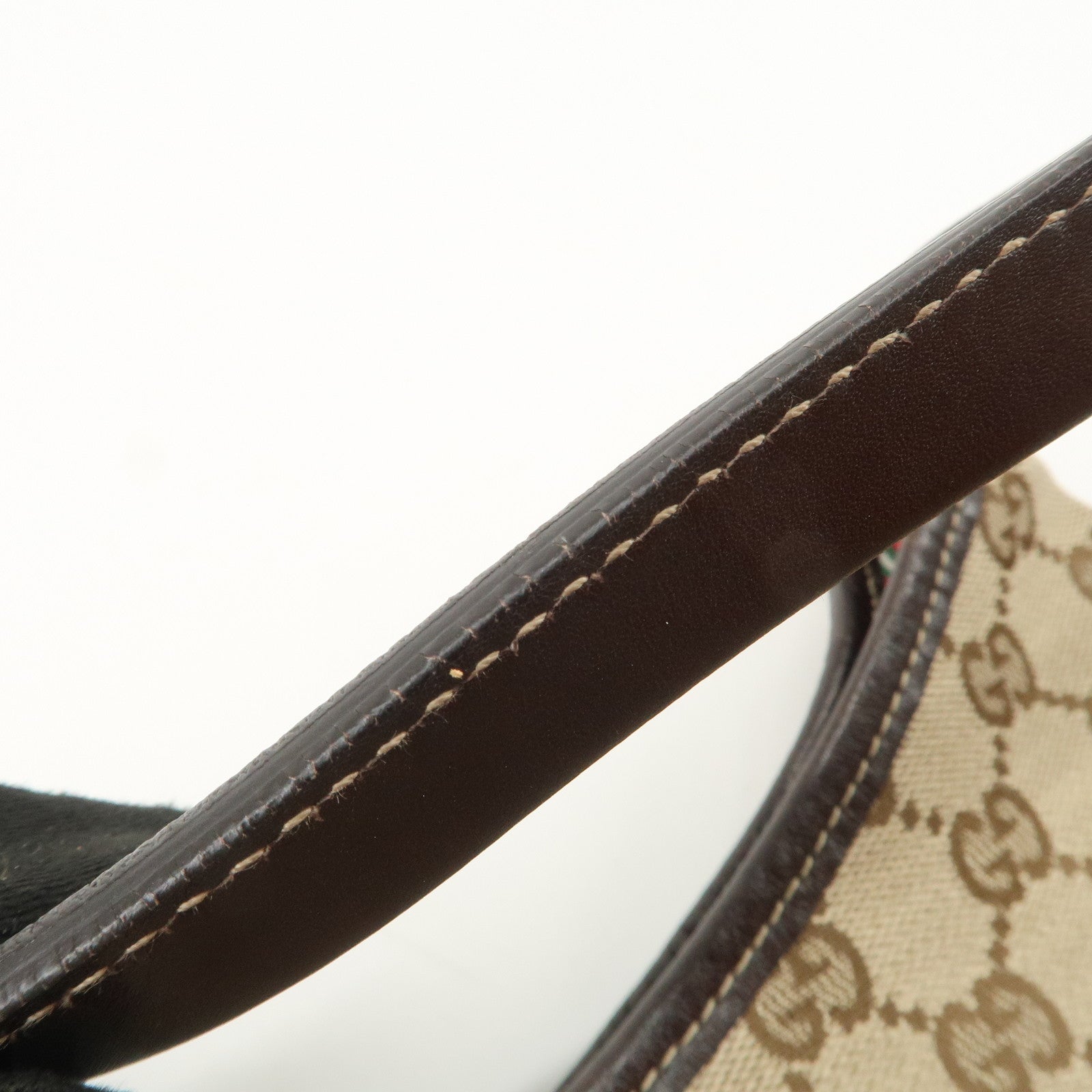 GUCCI New Britt GG Canvas Leather Shoulder Bag Beige Brown 169947