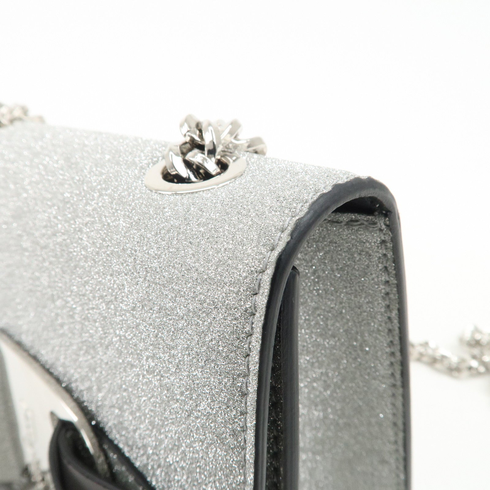 Ferragamo Vara Ribbon Leather 2WAY Bag Shoulder Bag Silver