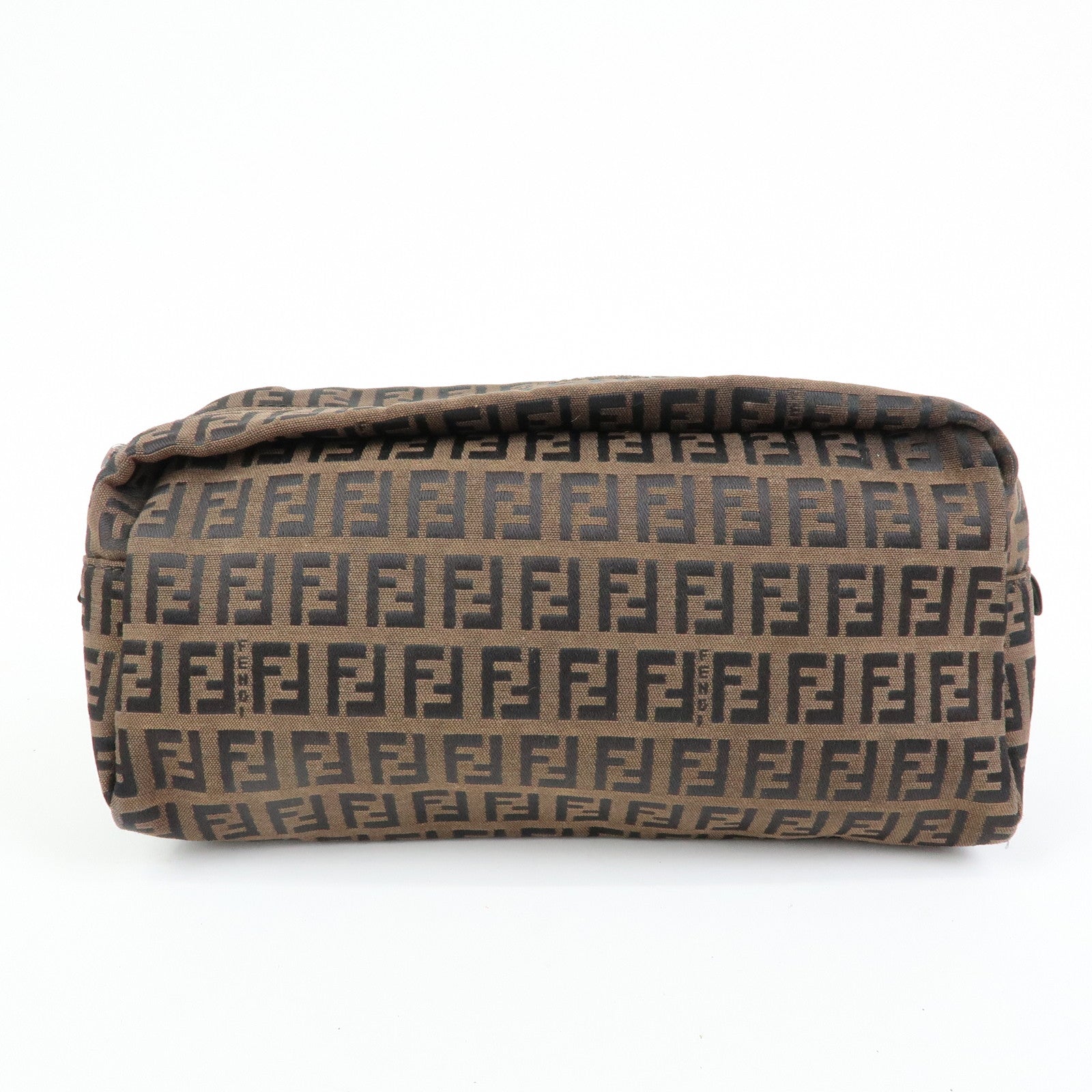 FENDI Zucca Set of 2 Canvas Leather Pouch Brown 7N0023 7N0006