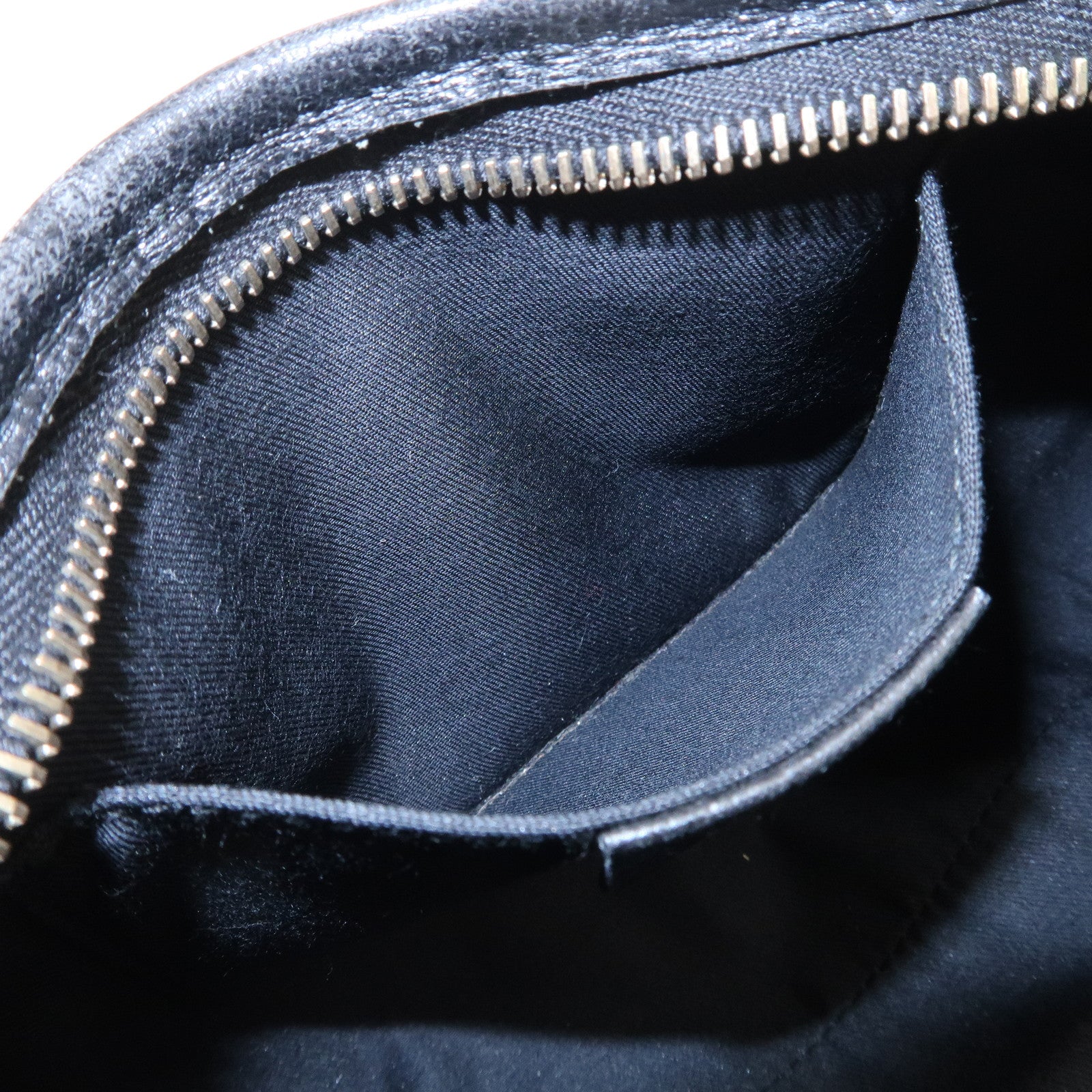 GUCCI Abbey GG Canvas Leather One Shoulder Bag Black Gold Hardware 130939 Used