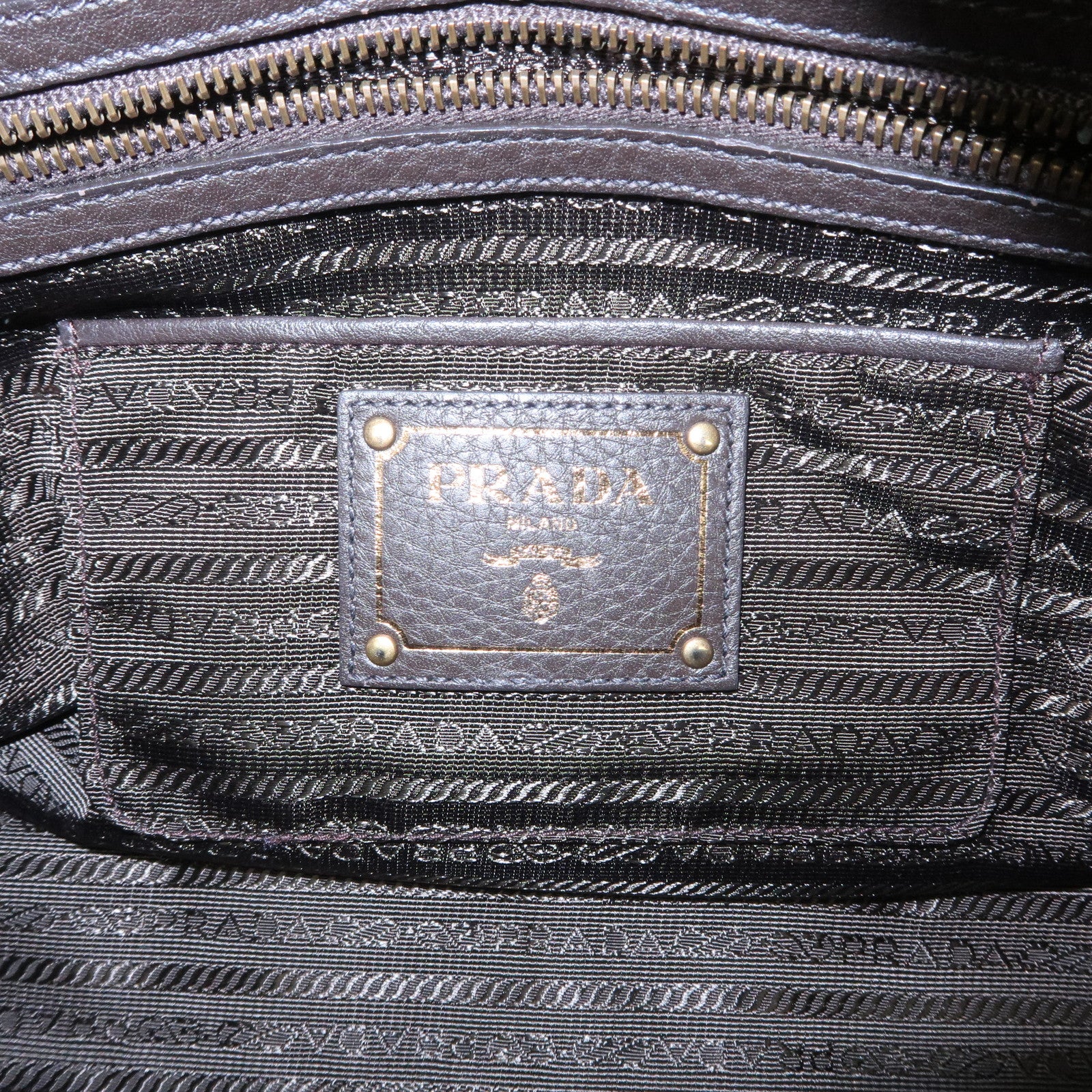 PRADA Nylon Jacquard Leather 2Way Bag Boston Shoulder Bag BL0769