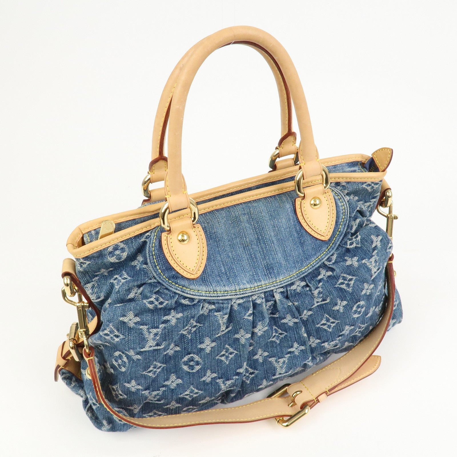 Louis Vuitton Monogram Denim Neo Cabby MM 2Way Bag Blue M95349