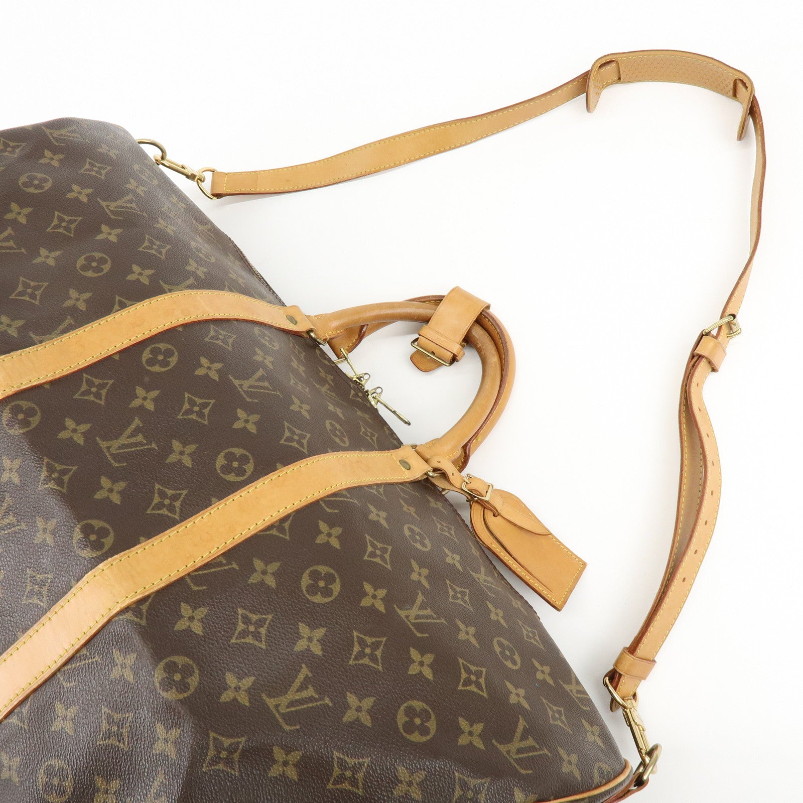 Louis Vuitton Monogram Keep All Bandouliere 55 Boston Bag M41414