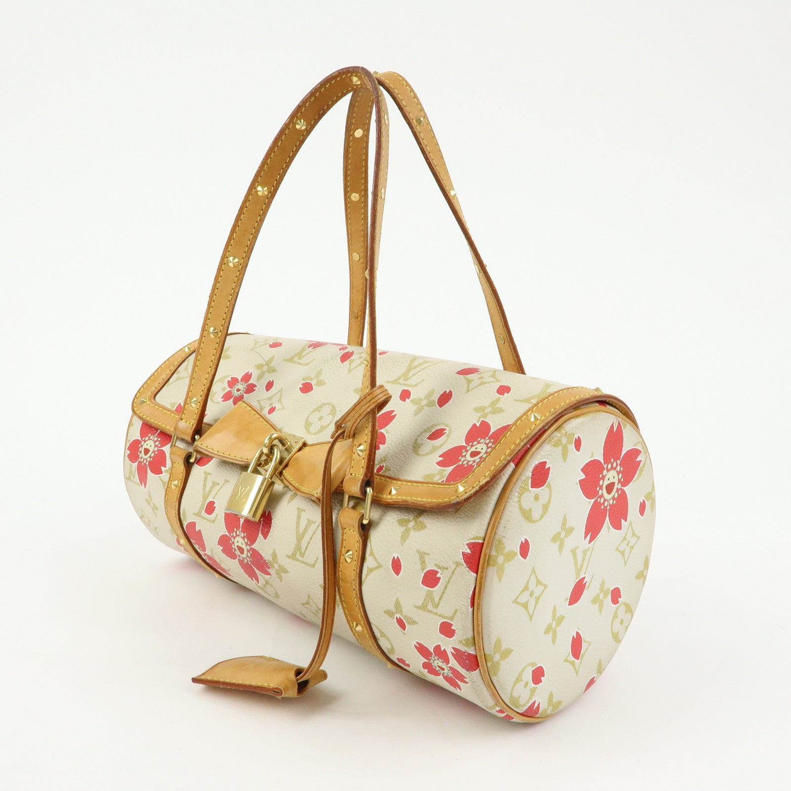 Louis Vuitton Monogram Cherry Blossom Papillon 26 Hand Bag M92011