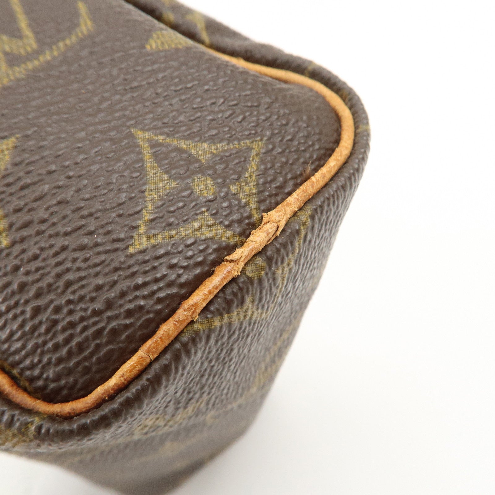 Louis Vuitton Monogram Mini Speedy Hand Bag Boston Bag Brown M41534