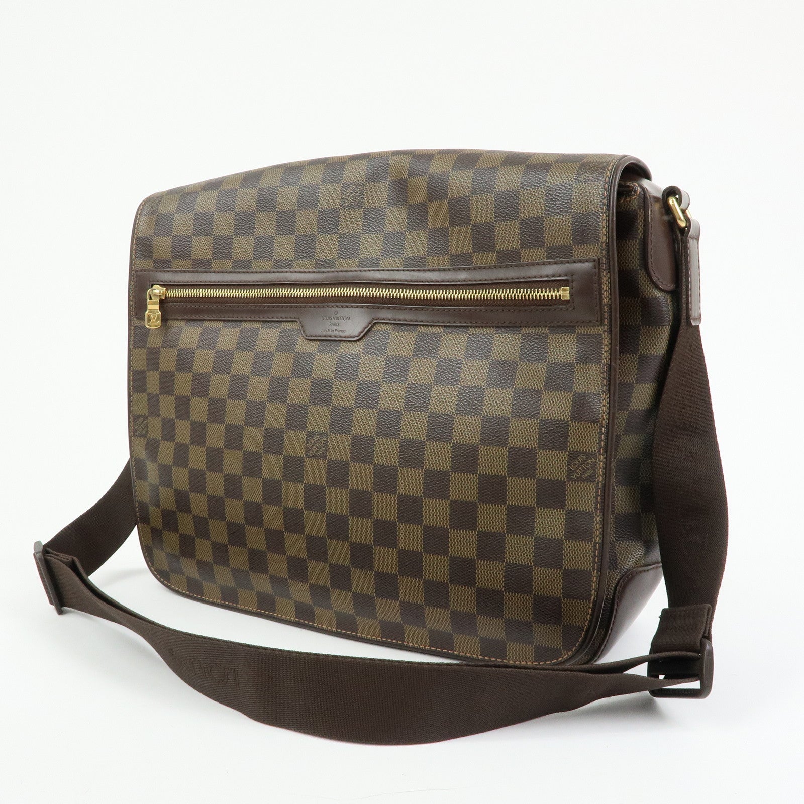 Louis Vuitton Damier Spencer Shoulder Bag Damier Ebene Brown N58021