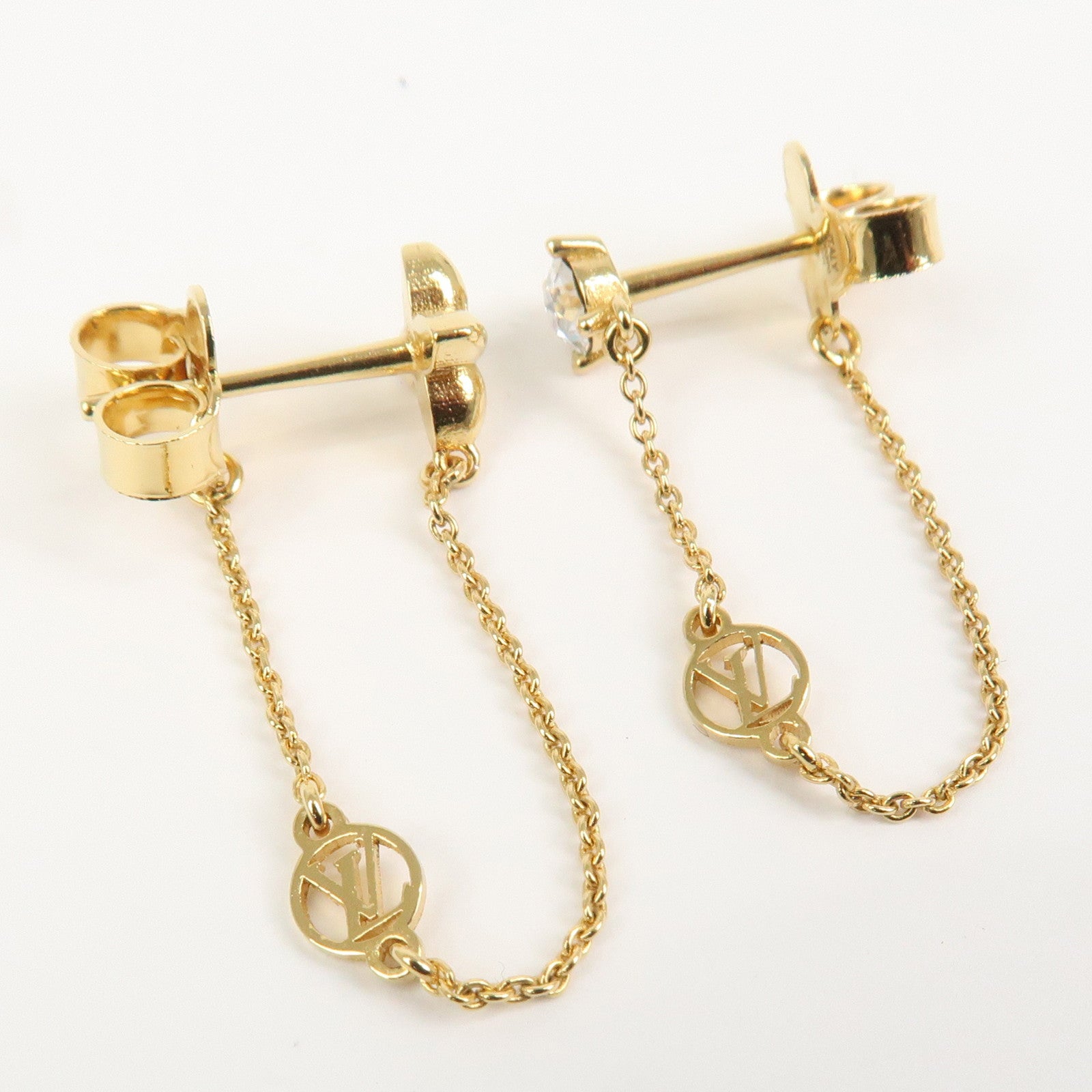 Louis Vuitton Puce d’Oreille Petit Louis Metal Earring Gold M00390