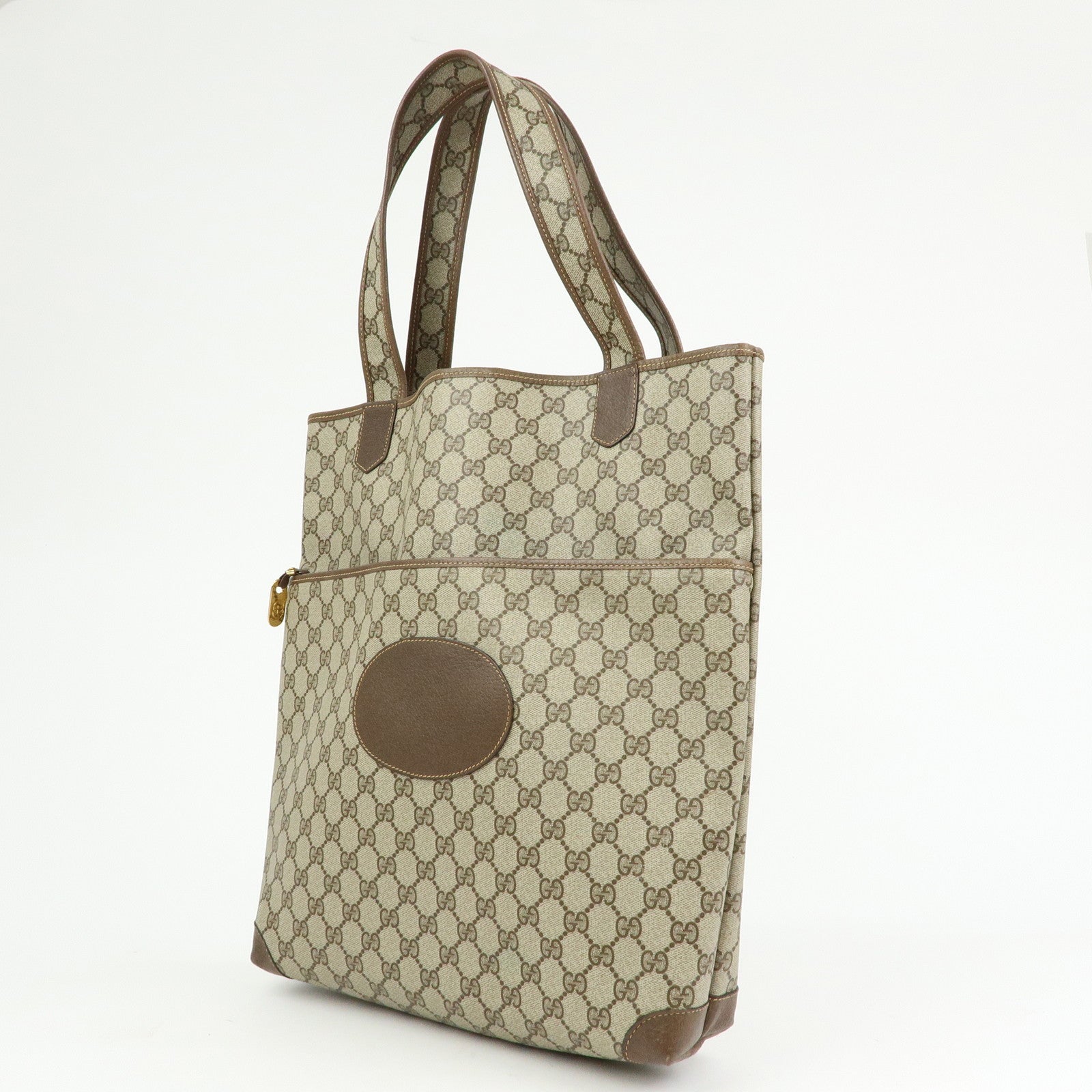 GUCCI GG Supreme Tote Bag Shoulder Bag Brown Beige 002・39・0054