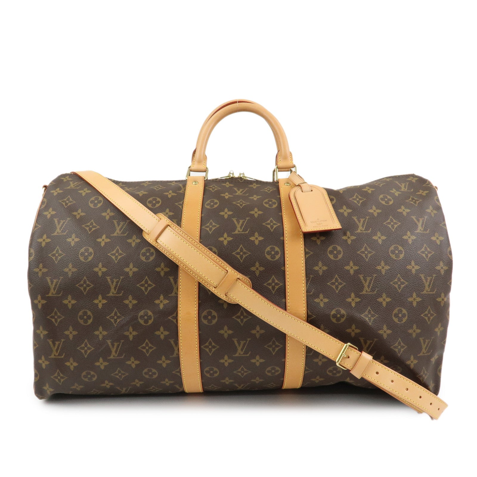 Louis Vuitton Monogram Keep All Bandouliere 55 Boston Bag M41424