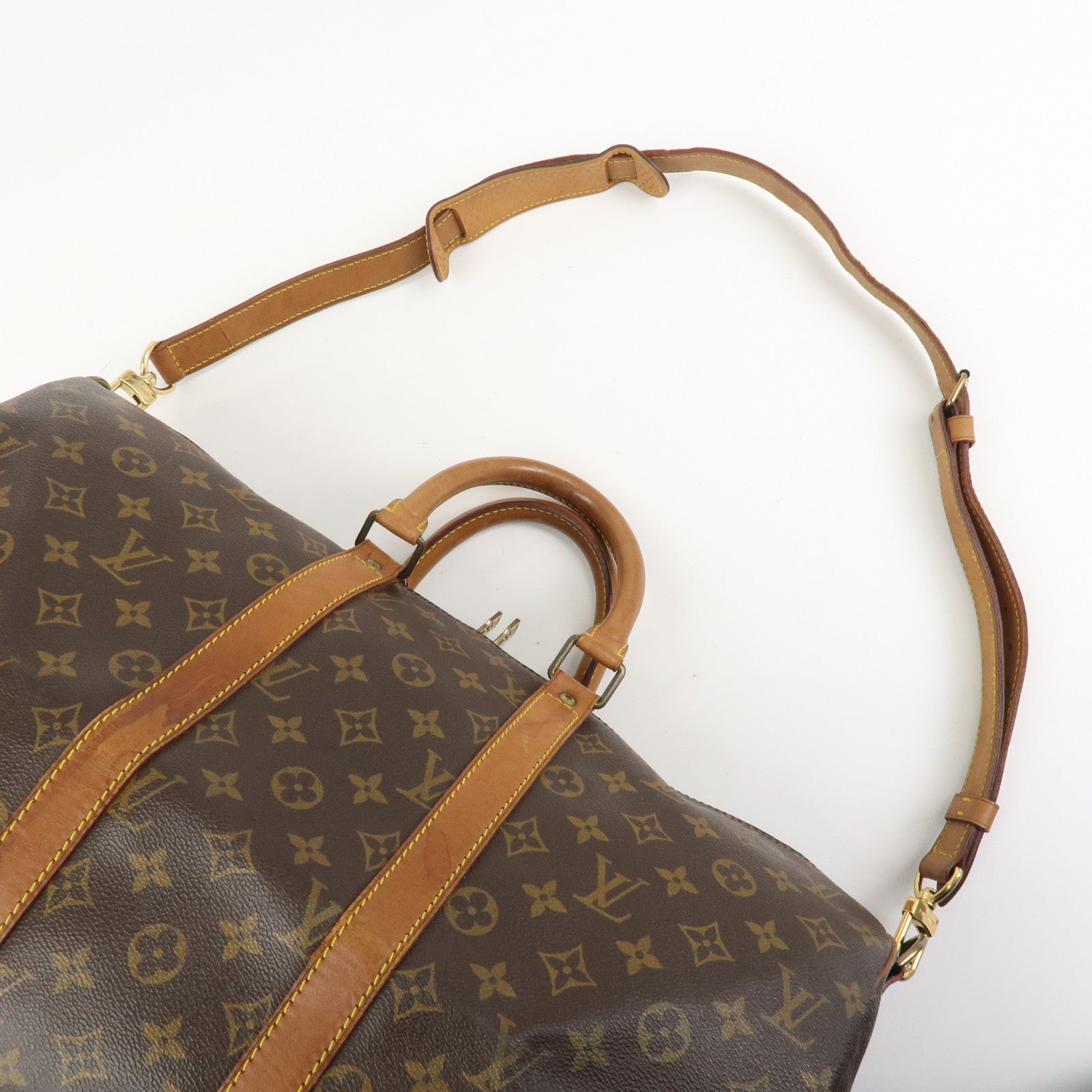 Louis Vuitton Monogram Keep All Bandouliere 45 Boston Bag M41418