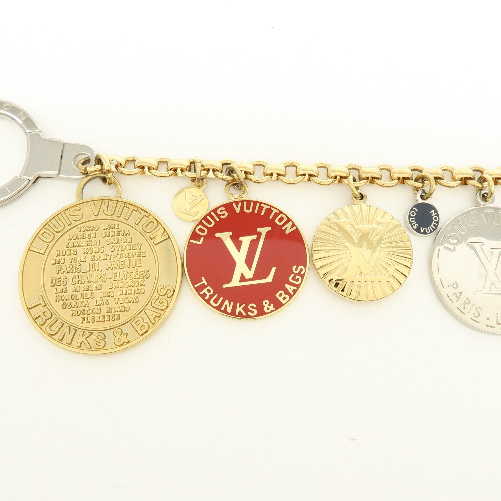 Louis Vuitton Porte Cles Chaine T&B Bag Charm Key Chain Gold M60071