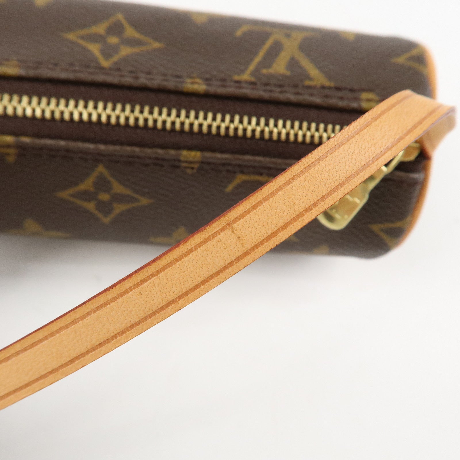 Louis Vuitton Monogram Mini Pouch for Papillon Bag New Style Brown Used