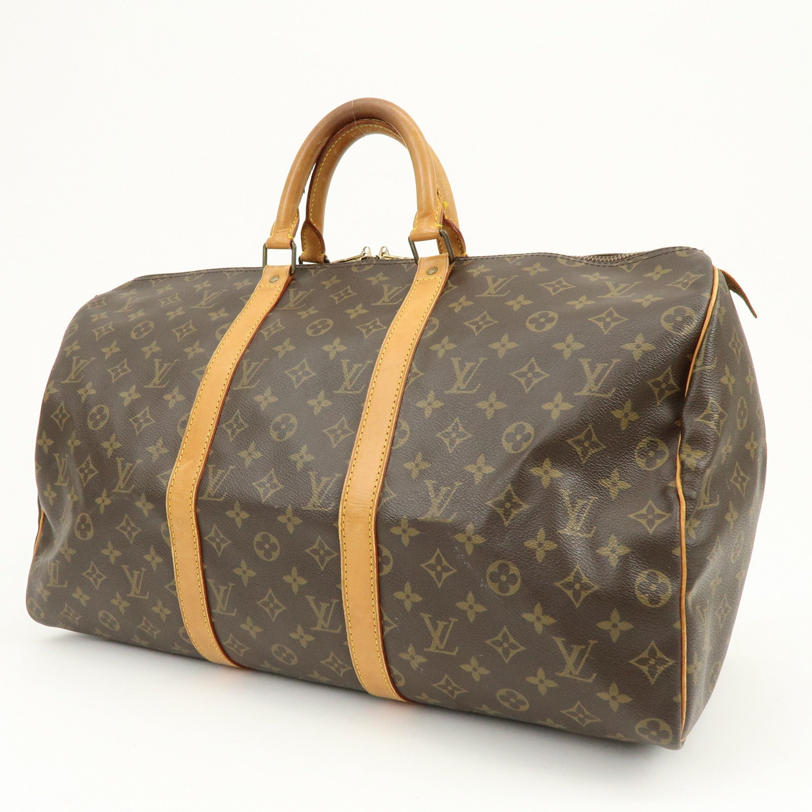 Louis Vuitton Monogram Keep All 50 Boston Bag Brown M41426