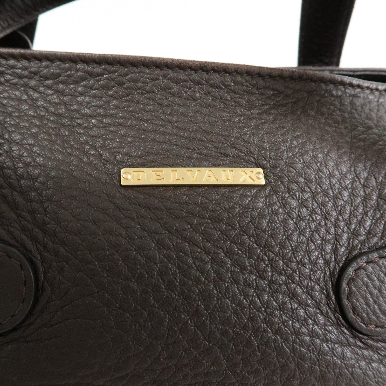 DELVAUX Leather 2Way Bag Hand Bag Shoulder Bag Brown