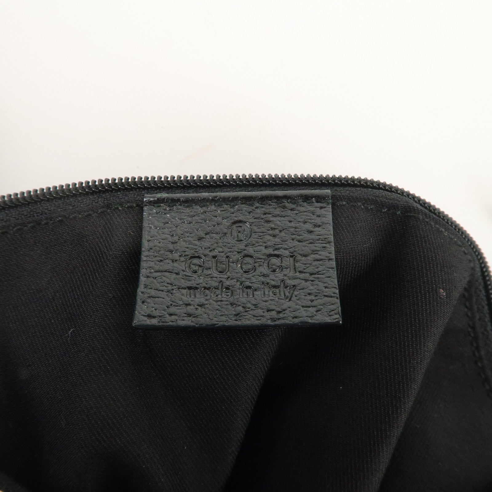 GUCCI GG Canvas Leather Shoulder Bag Hand Bag Black 115003 Used