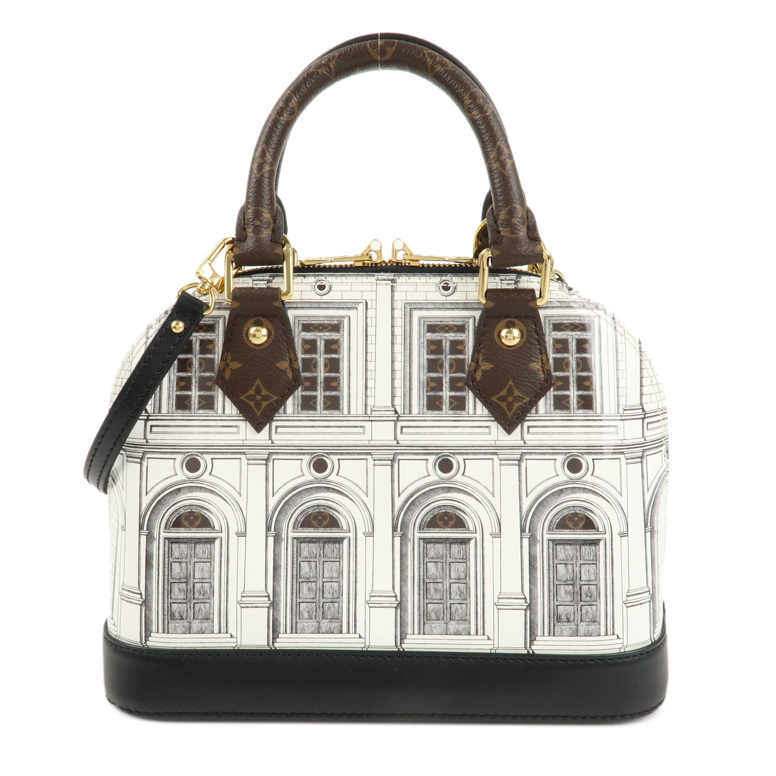 Louis Vuitton Fornasetti Monogram Patent Leather Alma BB Hand Bag Used